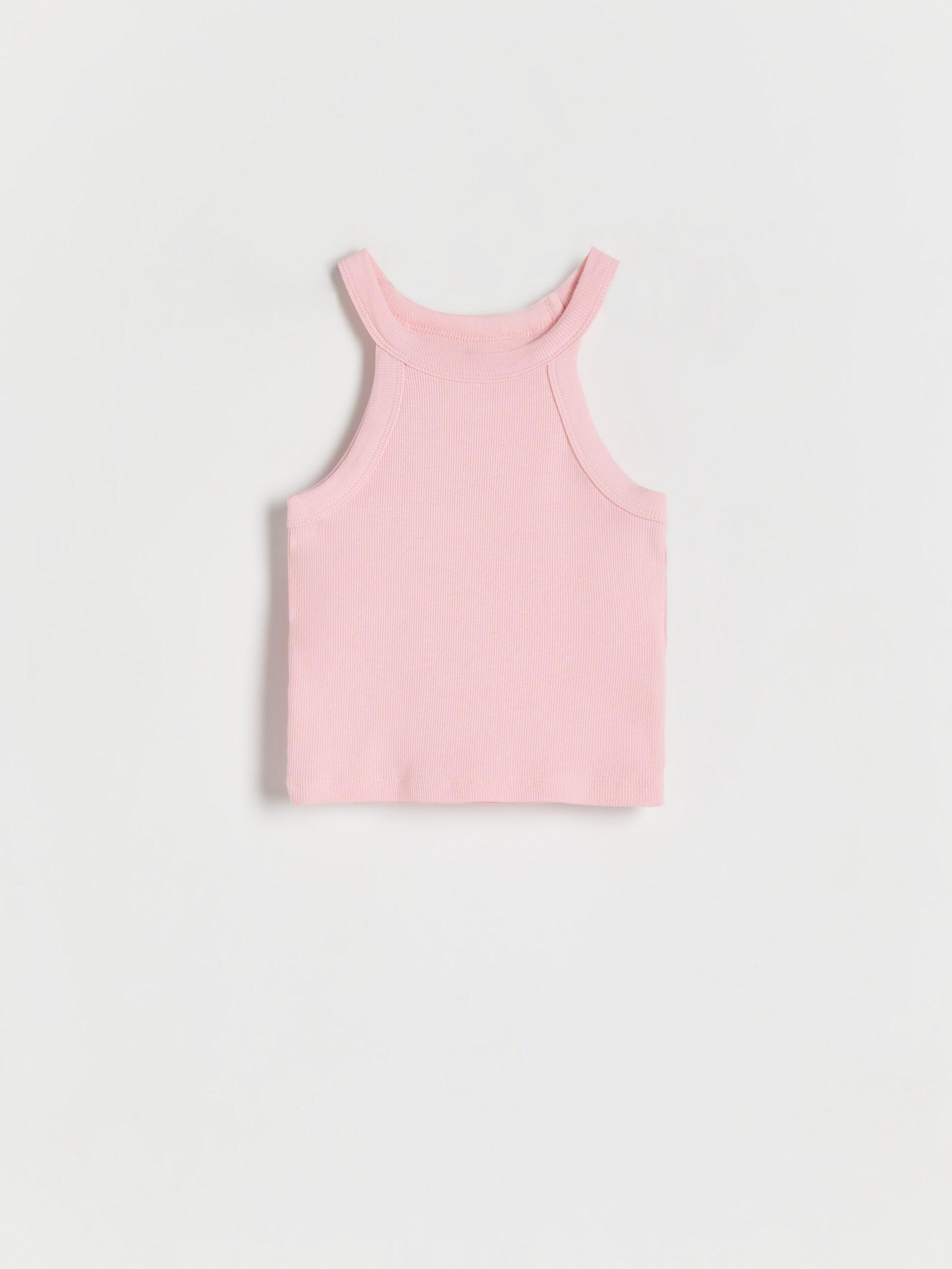 Pink Ribbed Knit Top, Kids Girls, , large image number 0