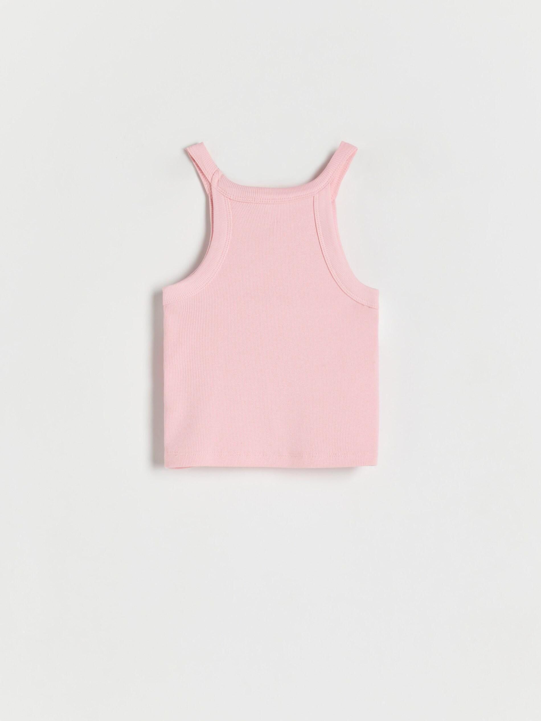 Pink Ribbed Knit Top, Kids Girls, , large image number 1