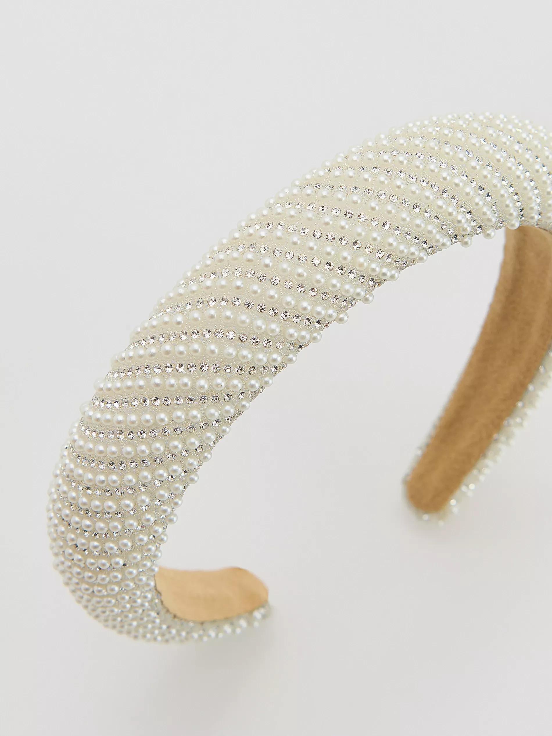 Cream Headband, Ivory, large image number 1