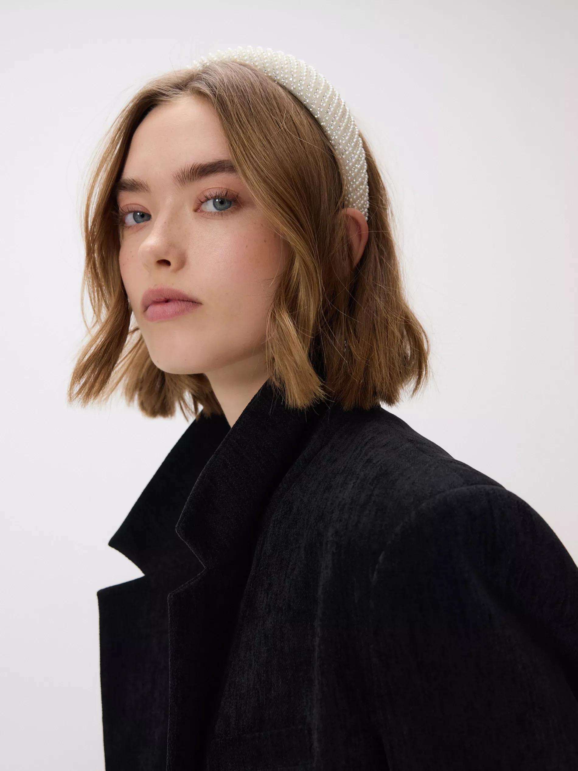 Cream Headband, Ivory, large image number 2