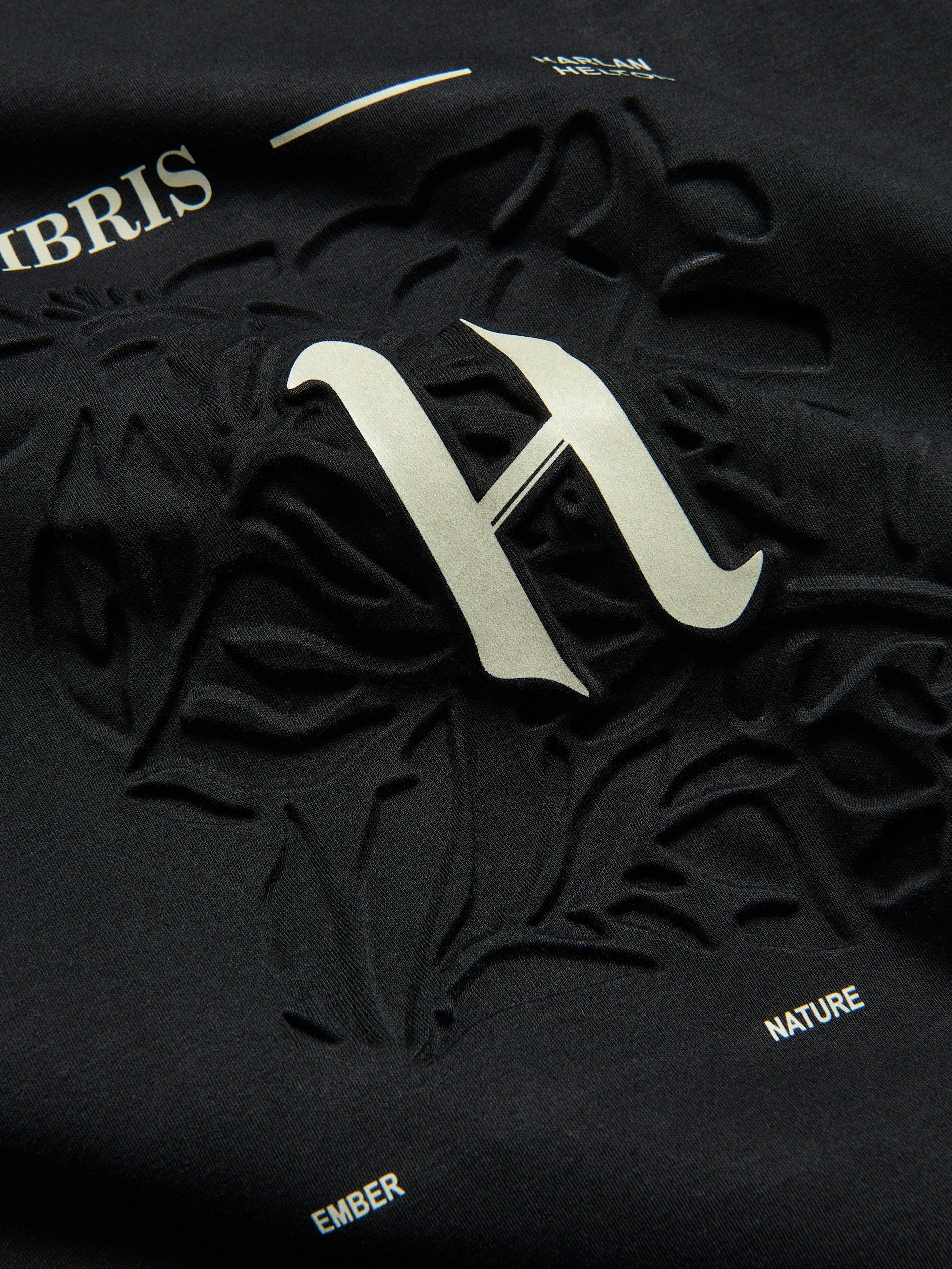 Black Regular Fit T-Shirt With Applique, Black, large image number 5