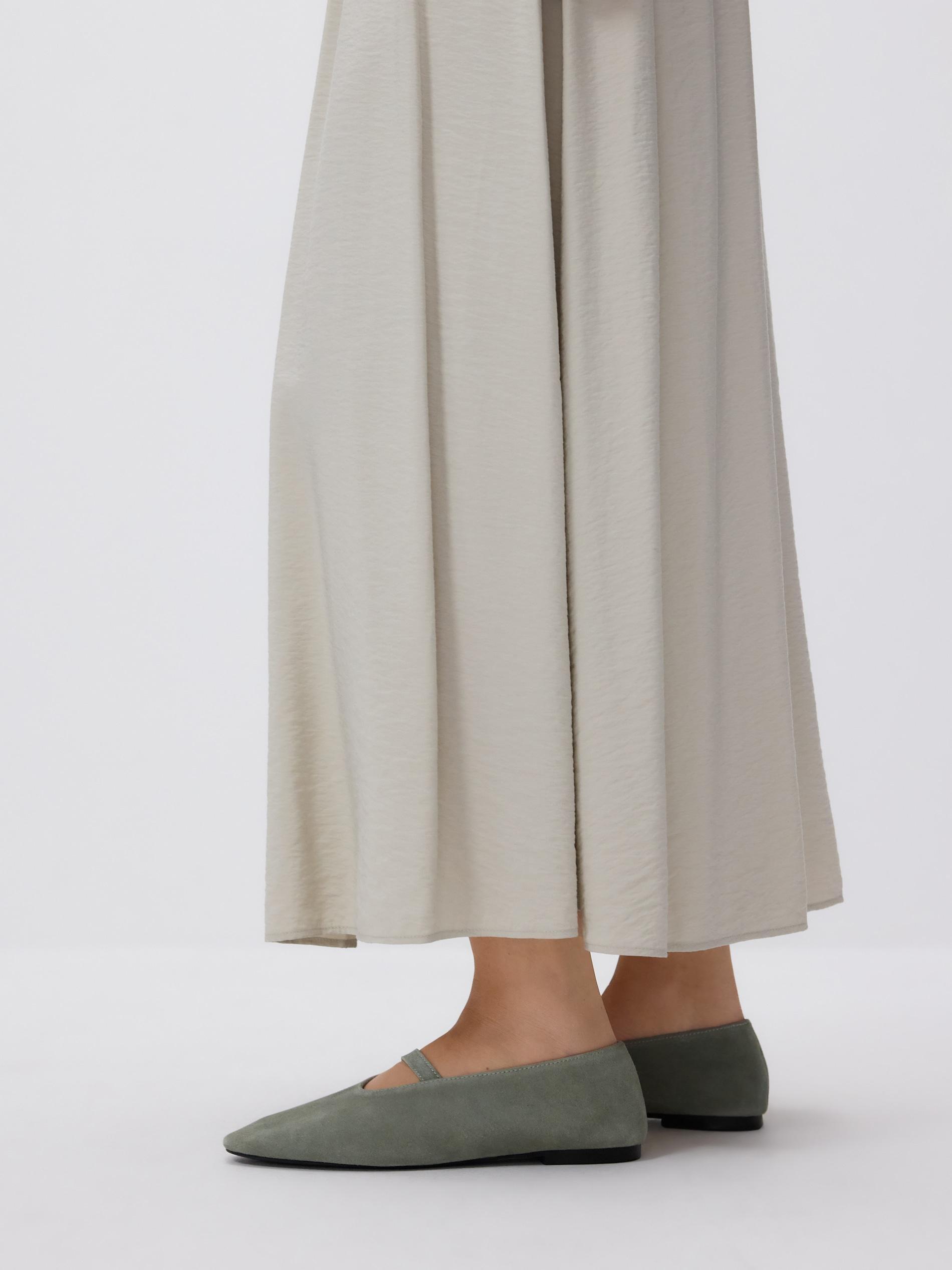 Green Suede Ballerinas, , large image number 0