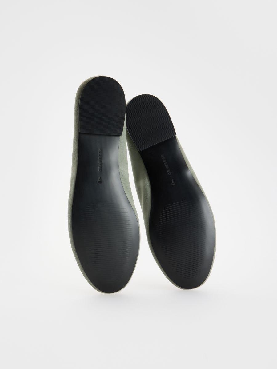 Green Suede Ballerinas, , large image number 2