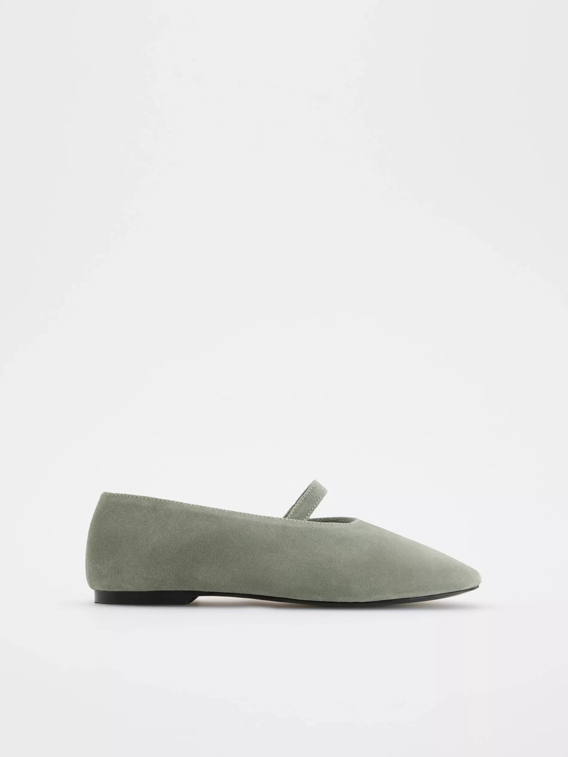 Green Suede Ballerinas, , large image number 2