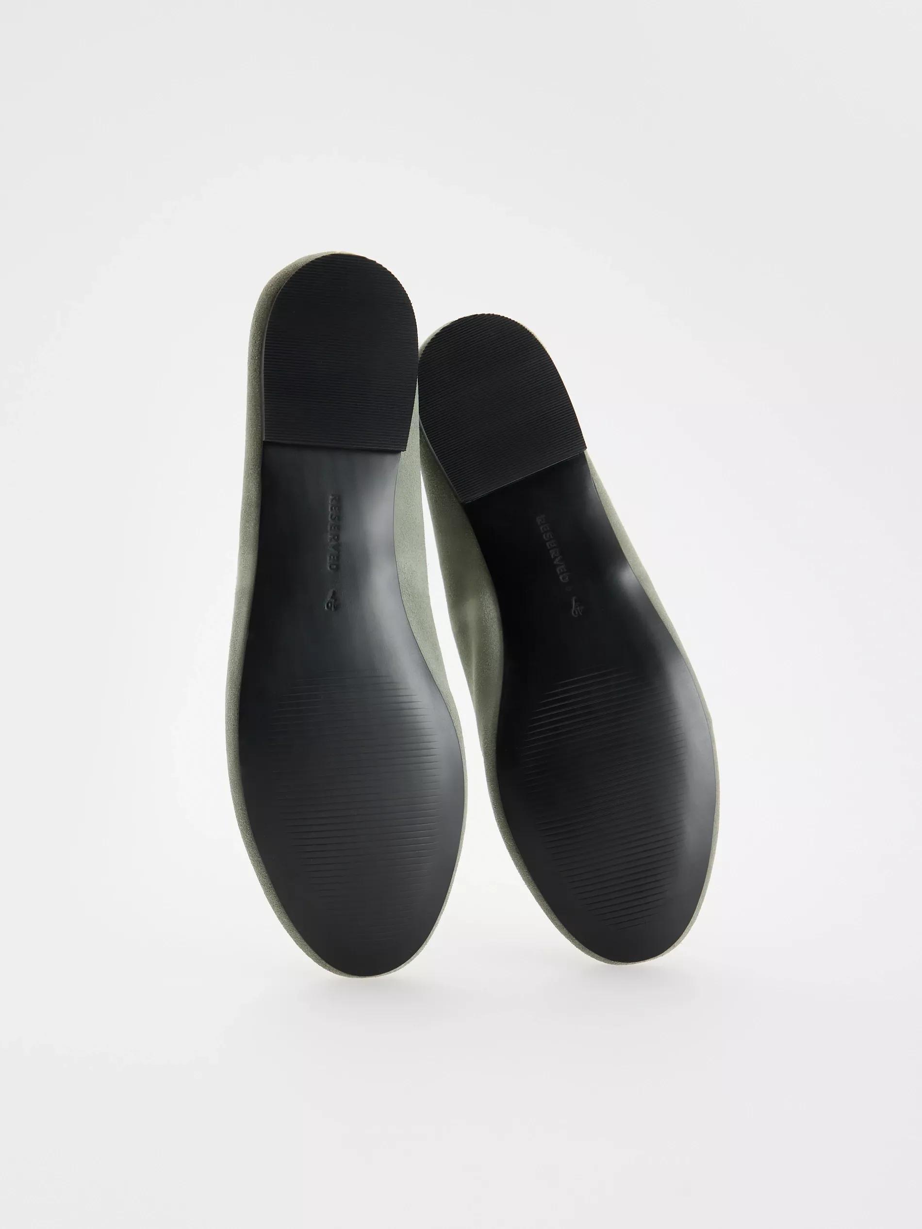 Green Suede Ballerinas, , large image number 5
