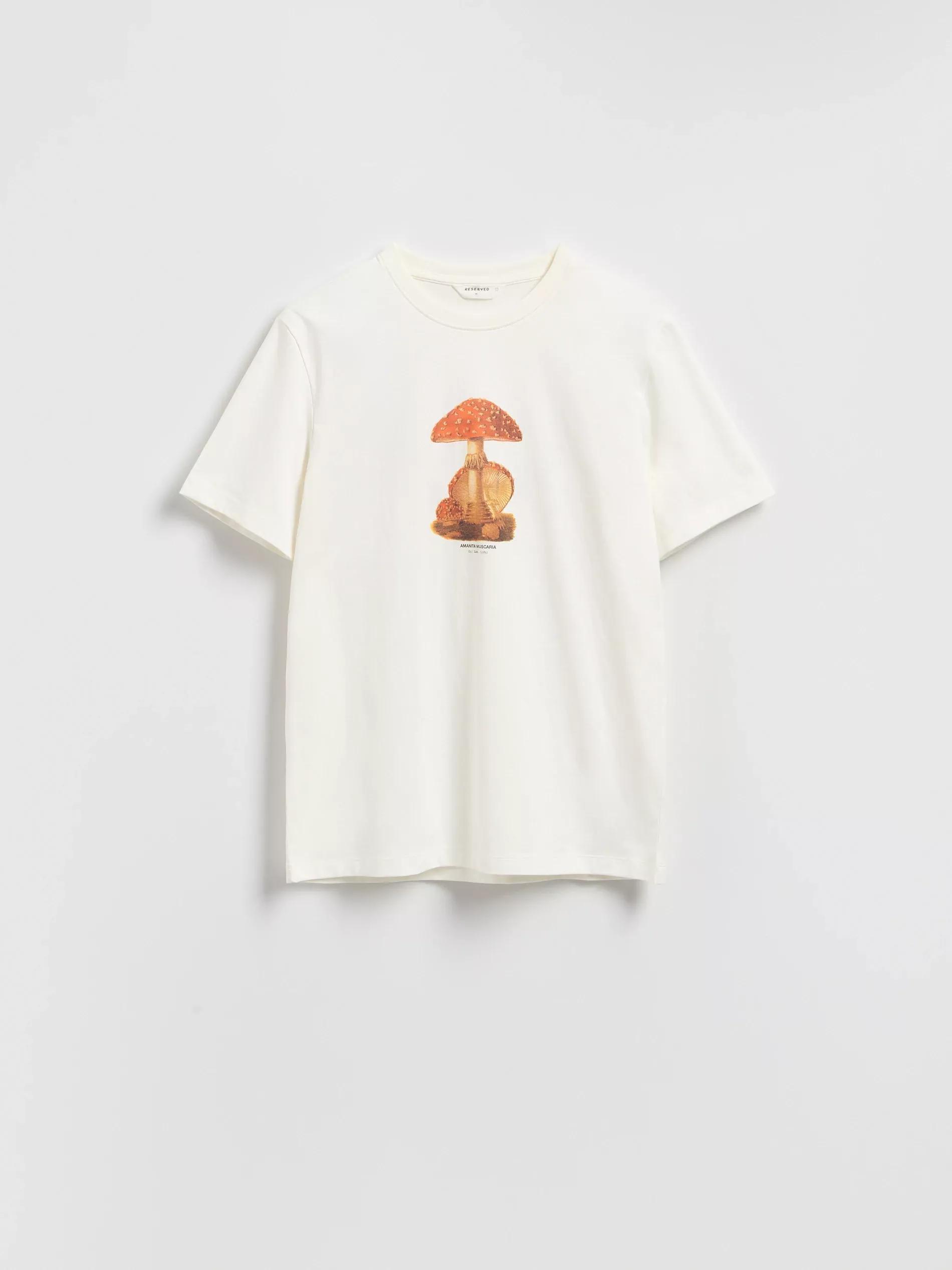 Cream Regular Fit Printed T-Shirt, Ivory, large image number 0