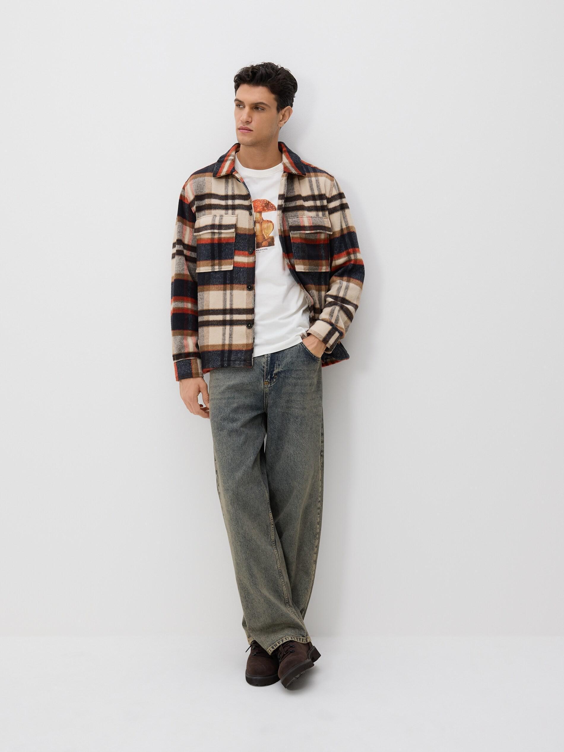 Cream Regular Fit Printed T-Shirt, Ivory, medium