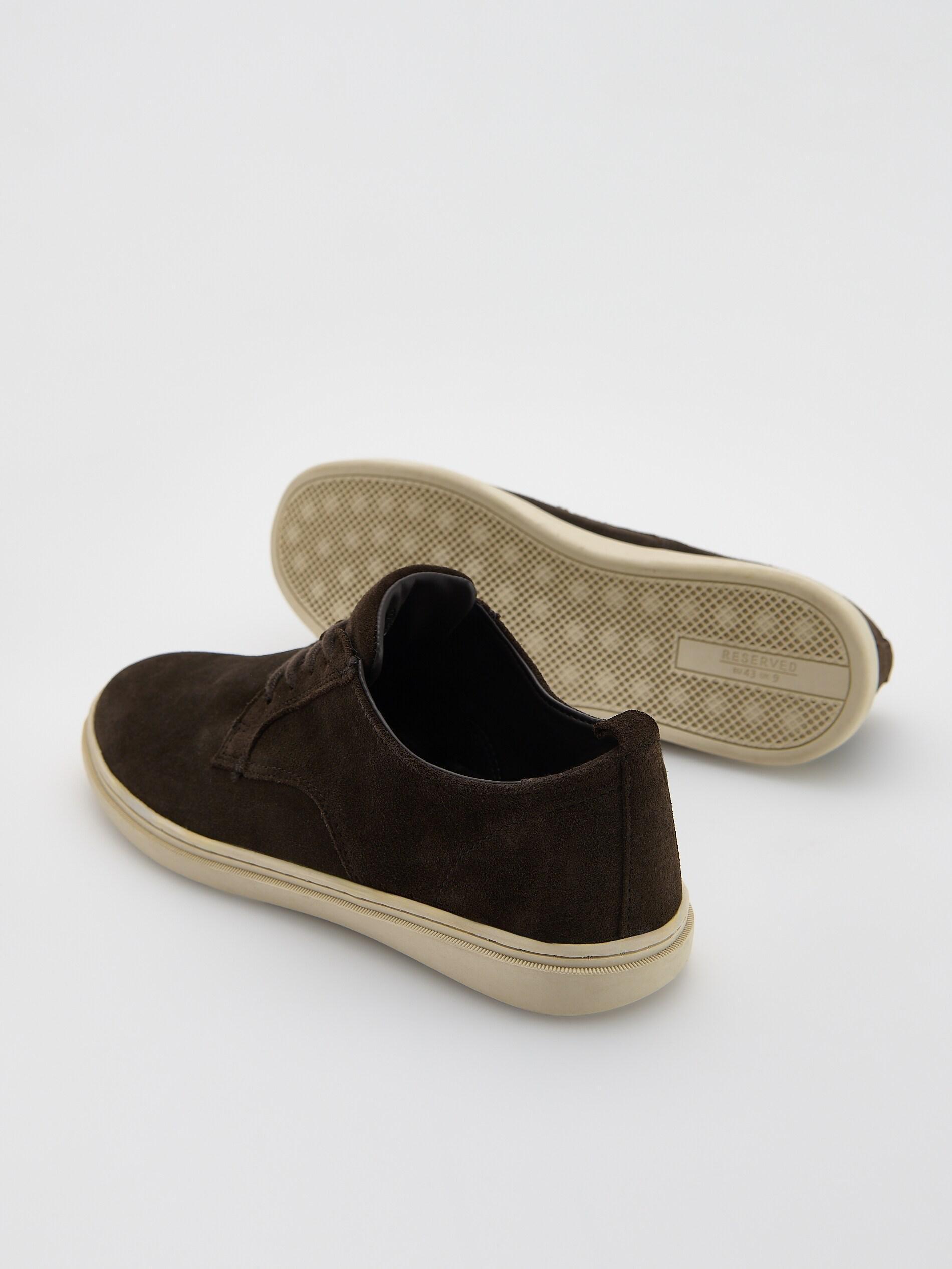 DARK BROWN Leather derby shoes, Brown, large image number 3