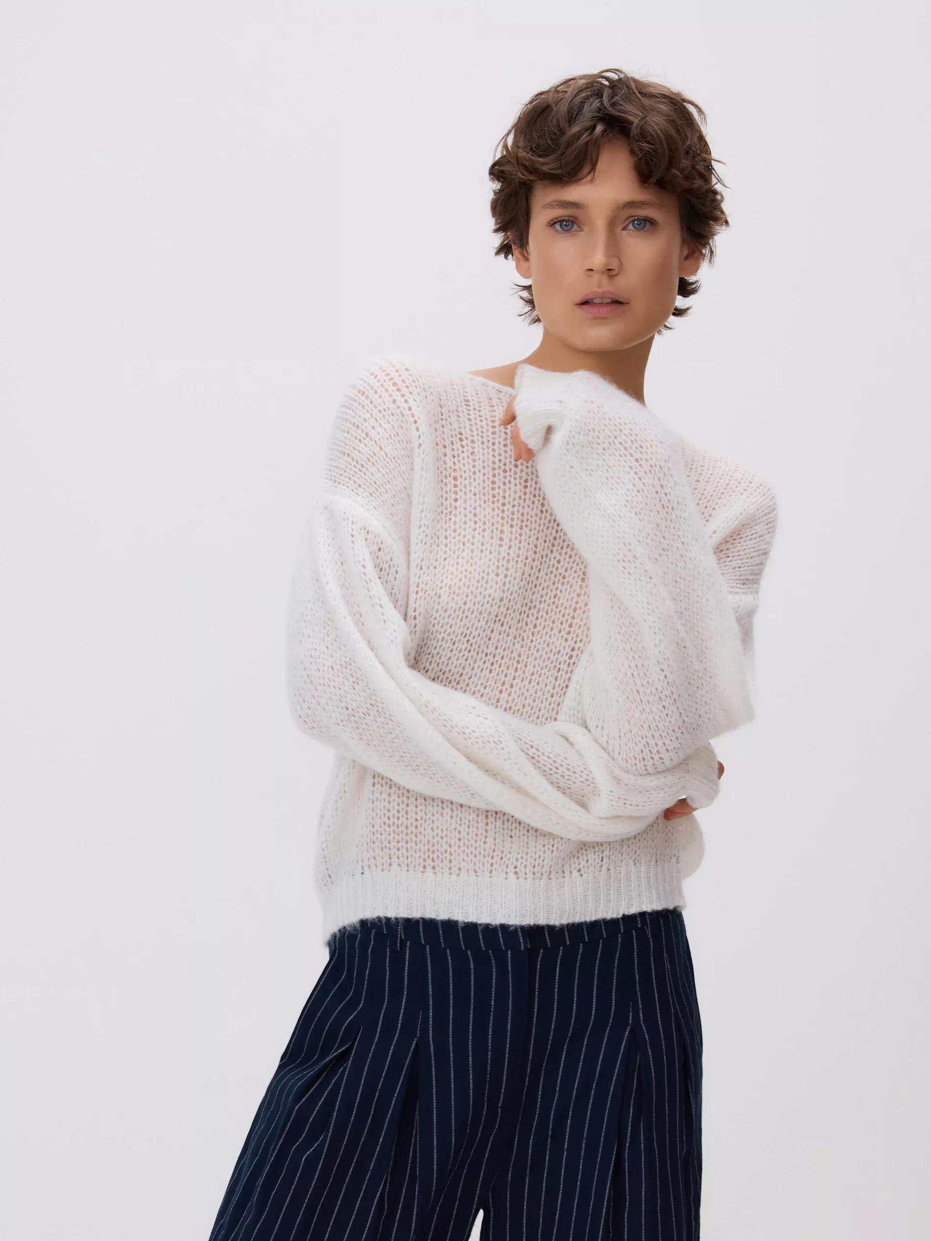 White Sweater, White, large image number 0