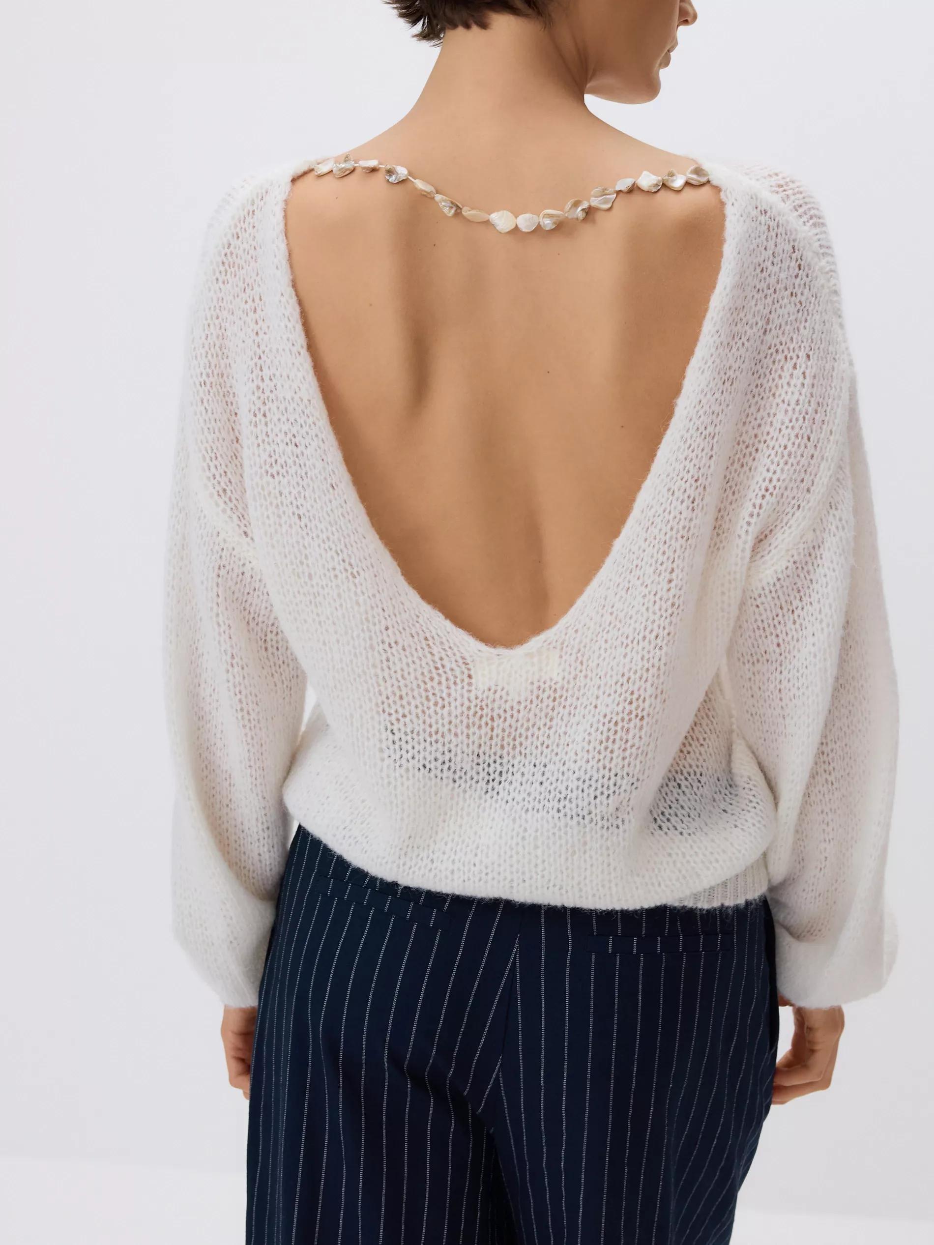 White Sweater, White, large image number 2