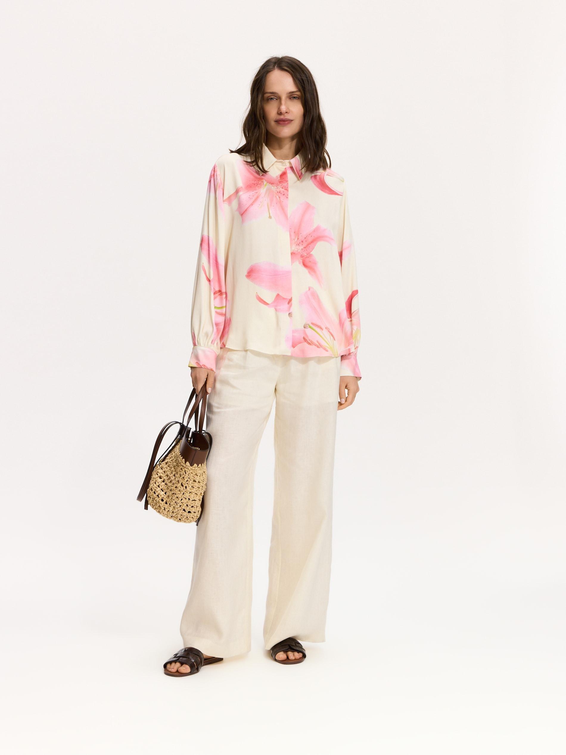 Multicolour Patterned Viscose Shirt, Multicolor, large image number 0