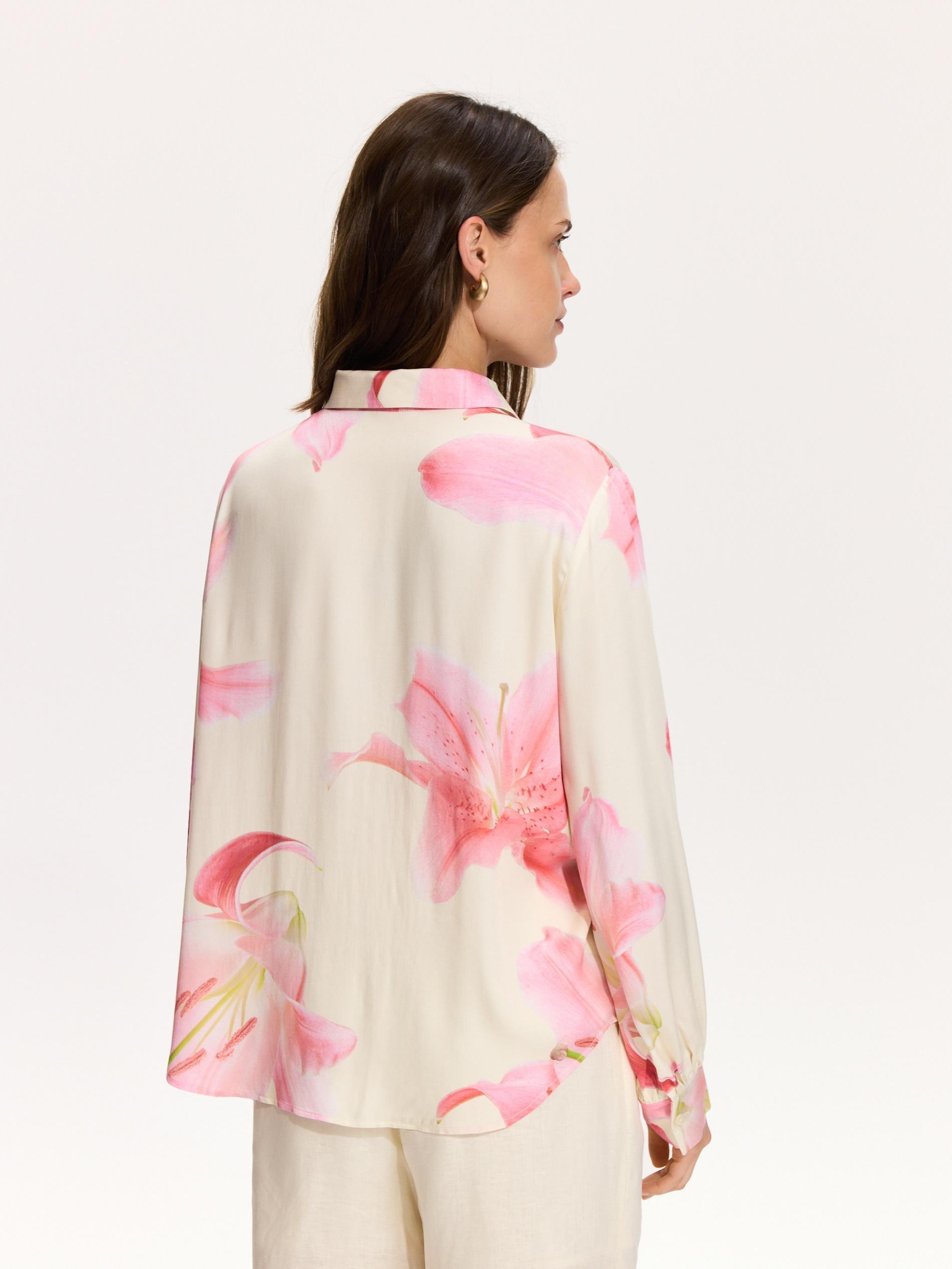 Multicolour Patterned Viscose Shirt, Multicolor, large image number 3