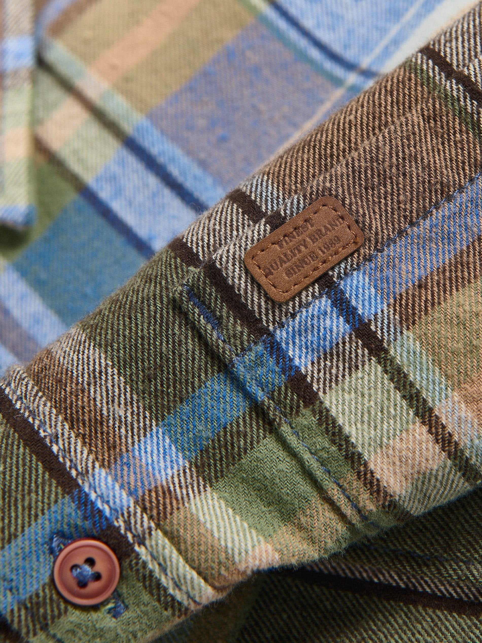 Beige Oversize Checked Shirt, Beige, medium