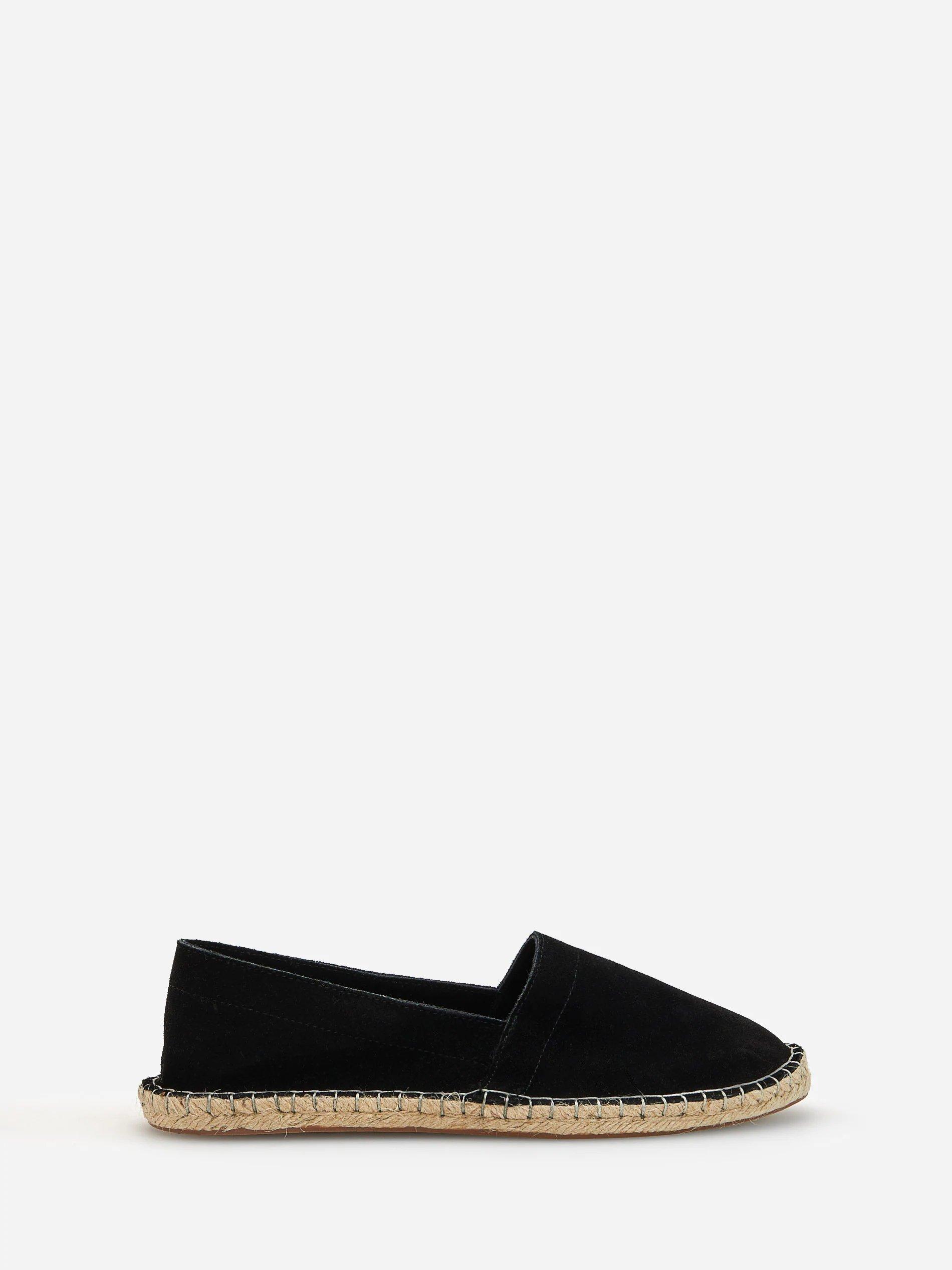 Black Leather Espadrilles, Women, , large image number 0