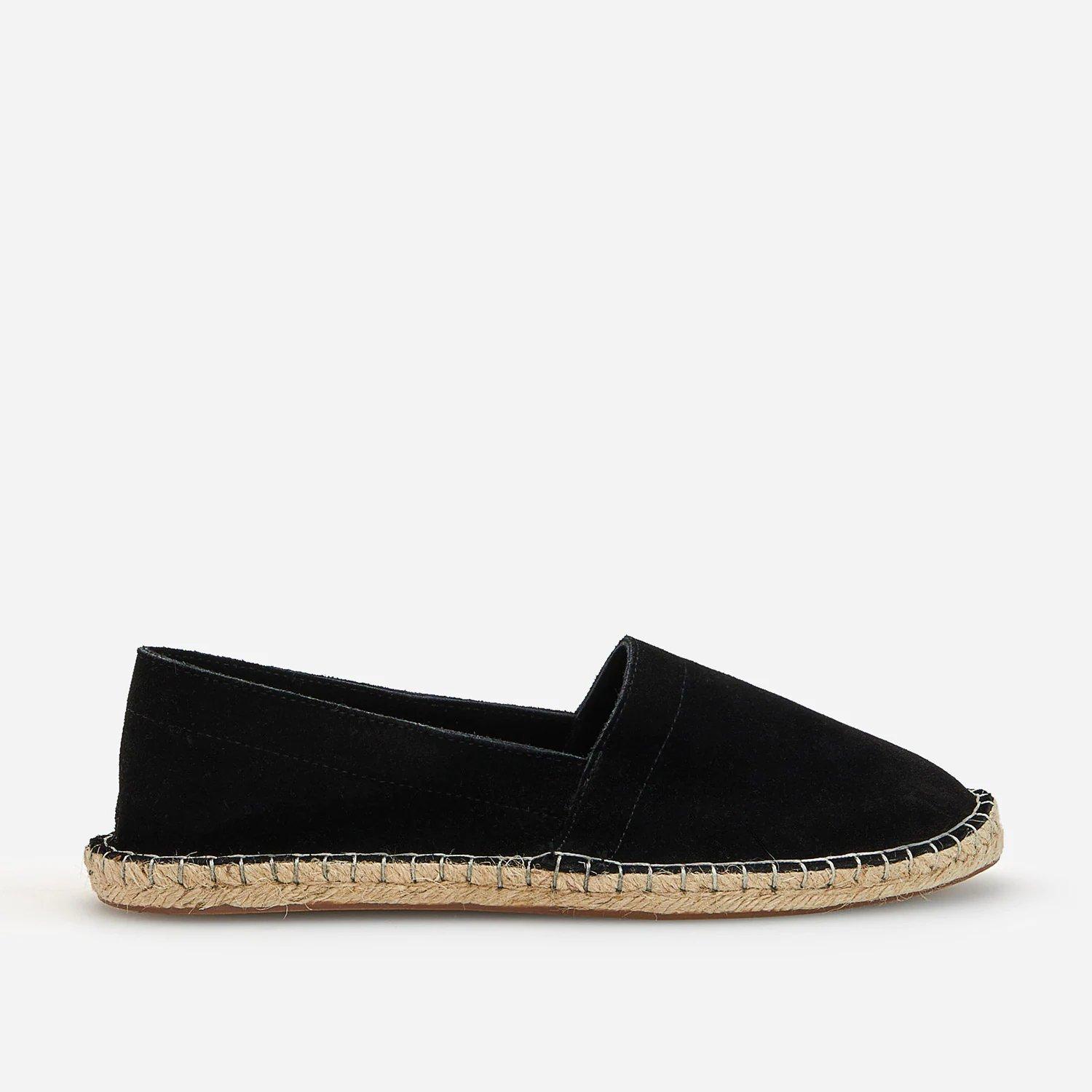 Black Leather Espadrilles, Women, , large image number 2