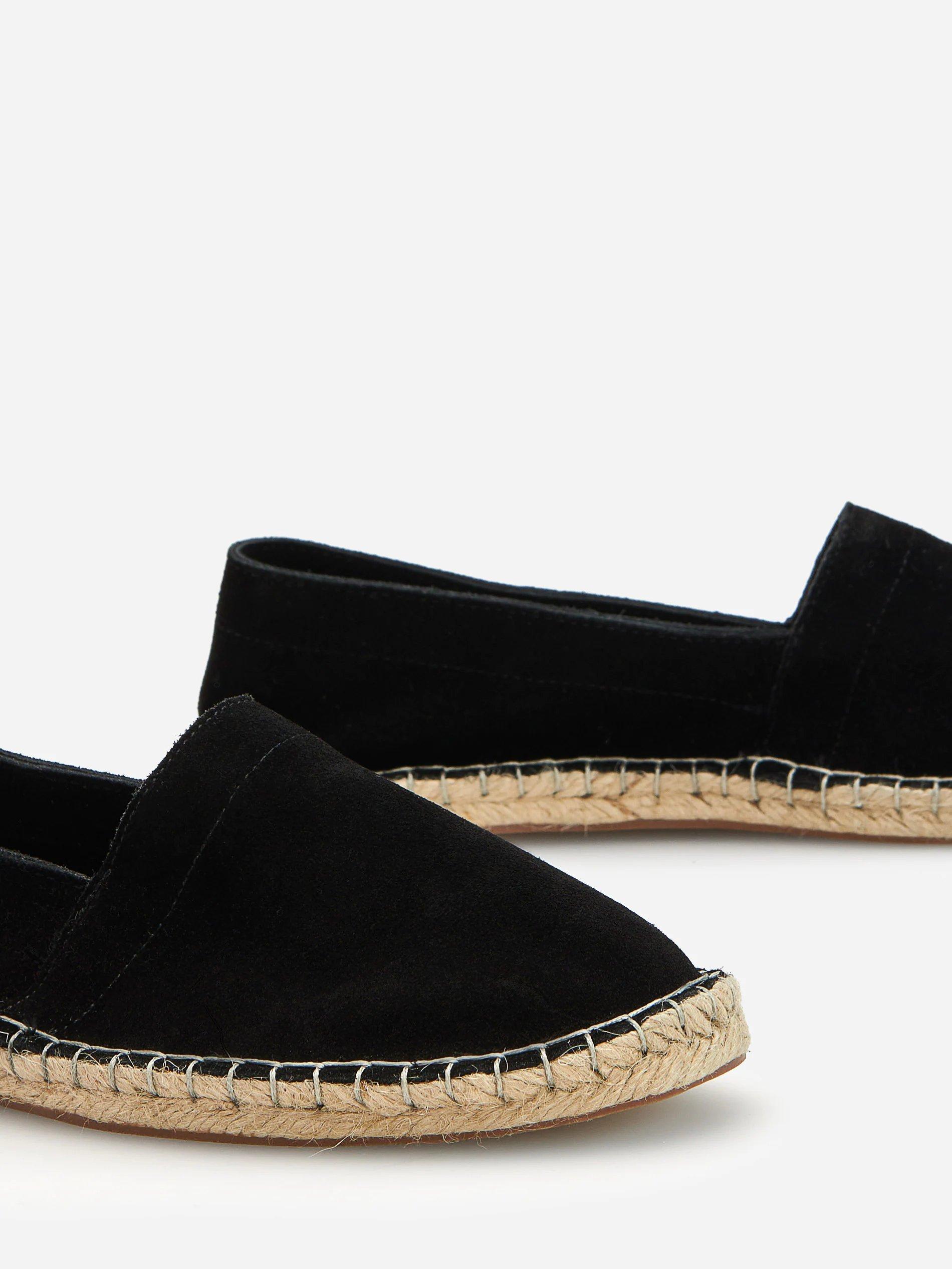 Black Leather Espadrilles, Women, , large image number 4