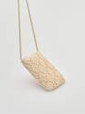 Reserved - Cream Crochet Bag With Flower Details