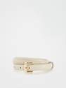 Reserved - cream Belt with decorative buckle