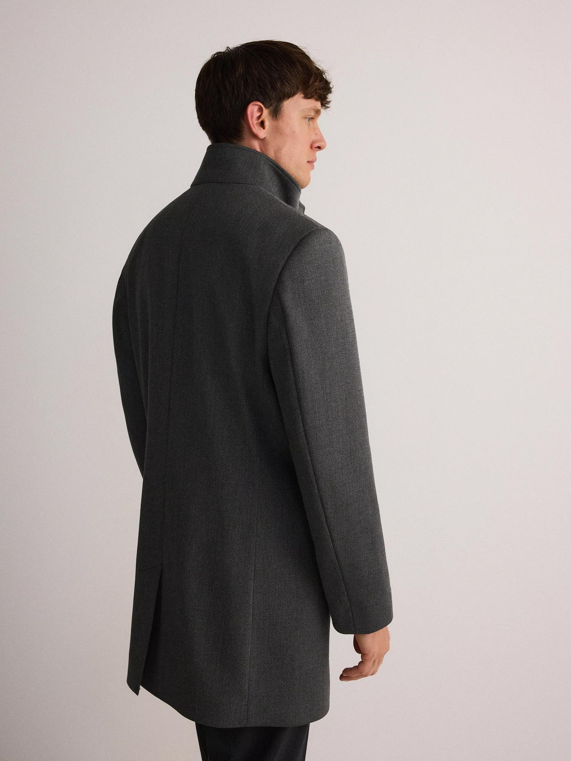 Grey Collared Coat, , large image number 3