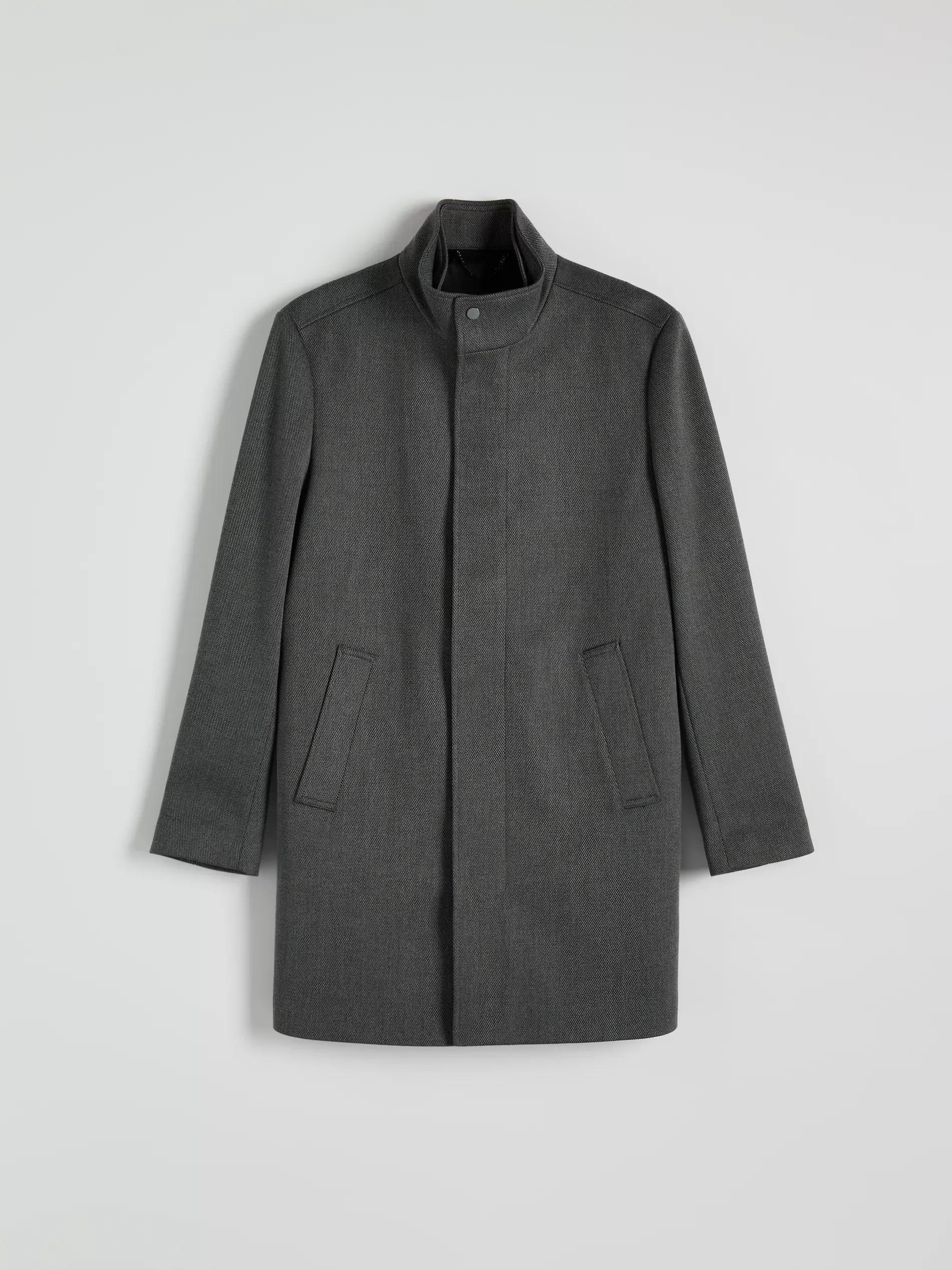Grey Collared Coat, , large image number 4