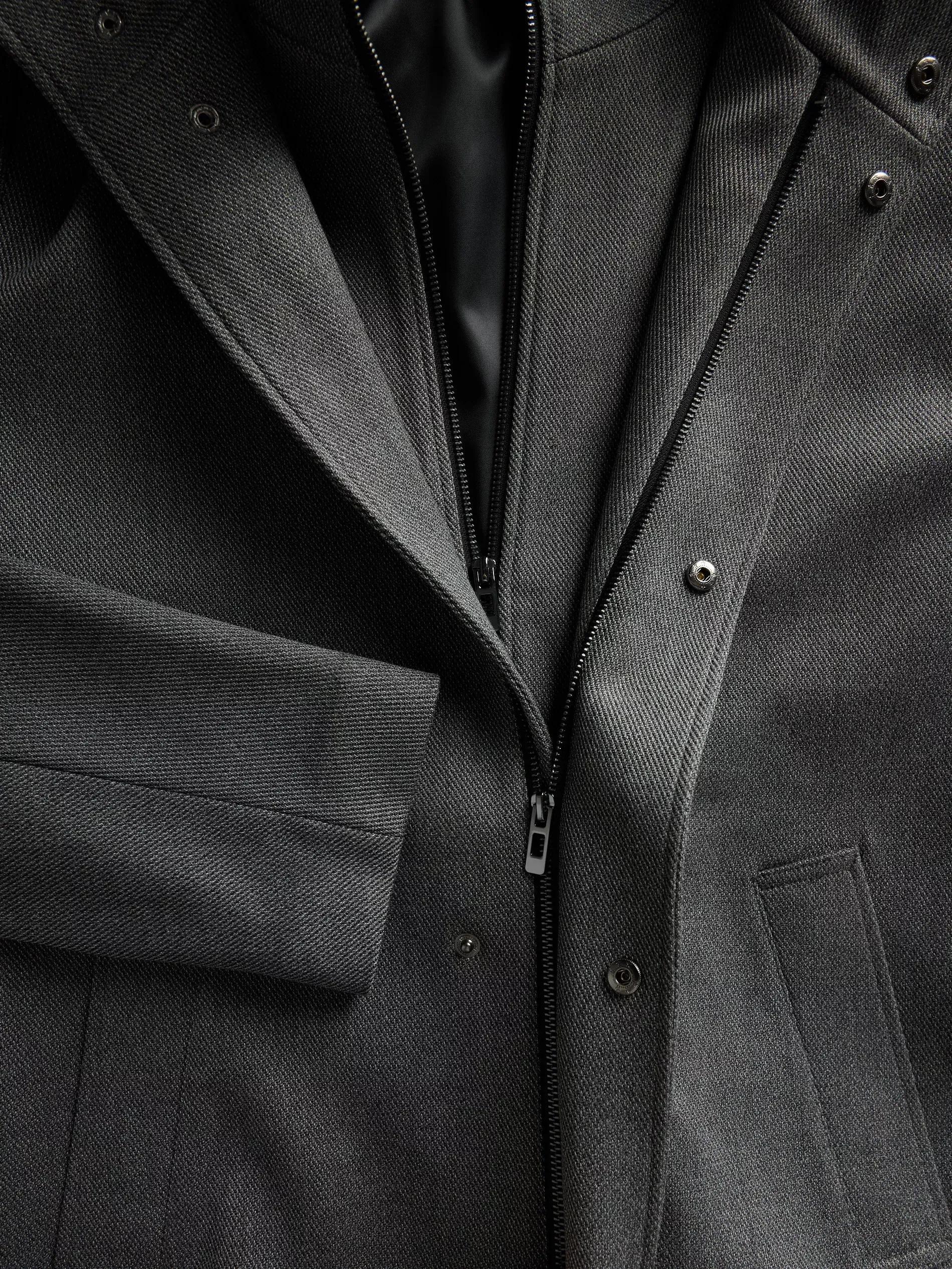 Grey Collared Coat, , large image number 5
