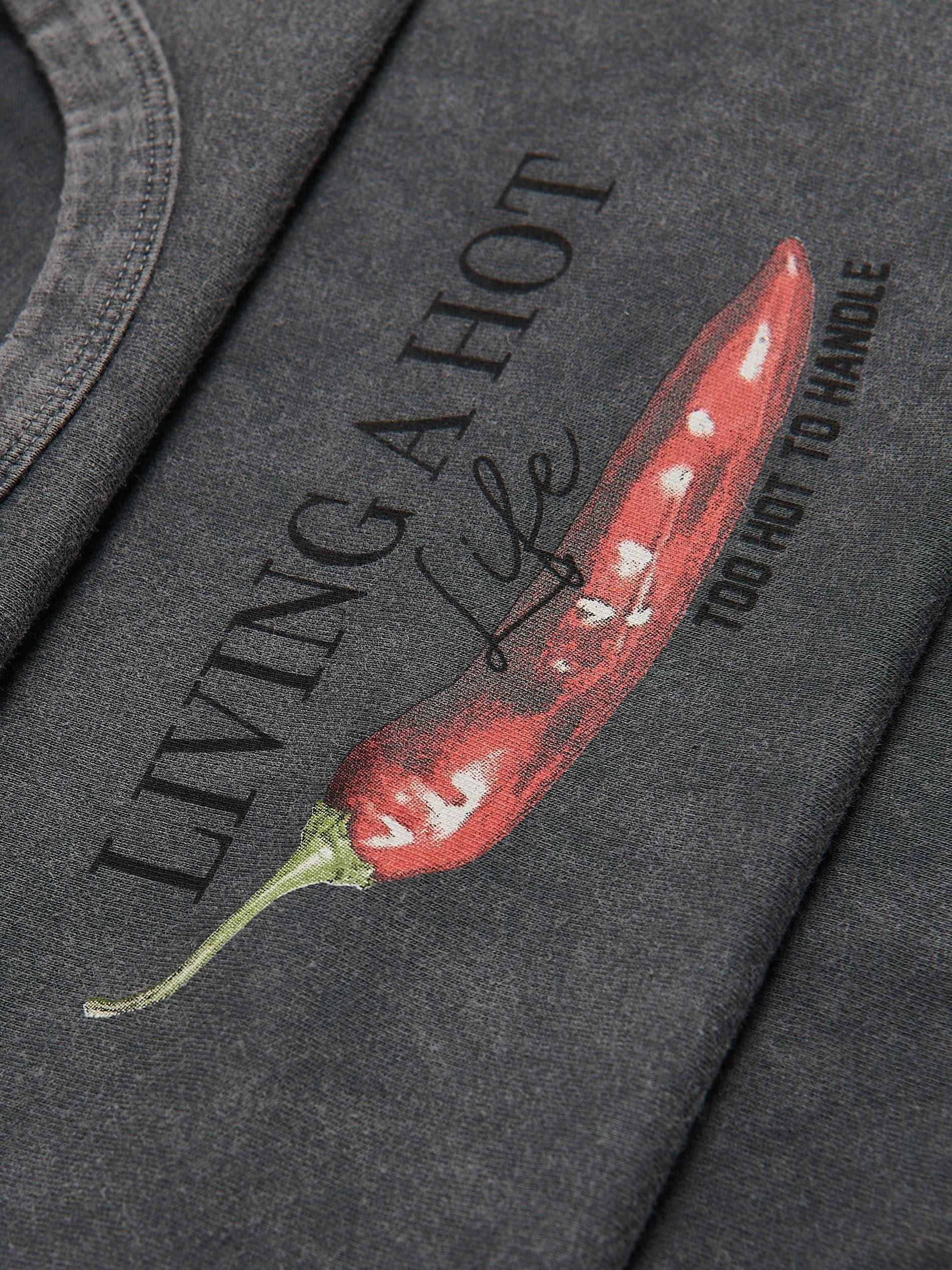 Grey T-Shirt With Print, , large image number 5