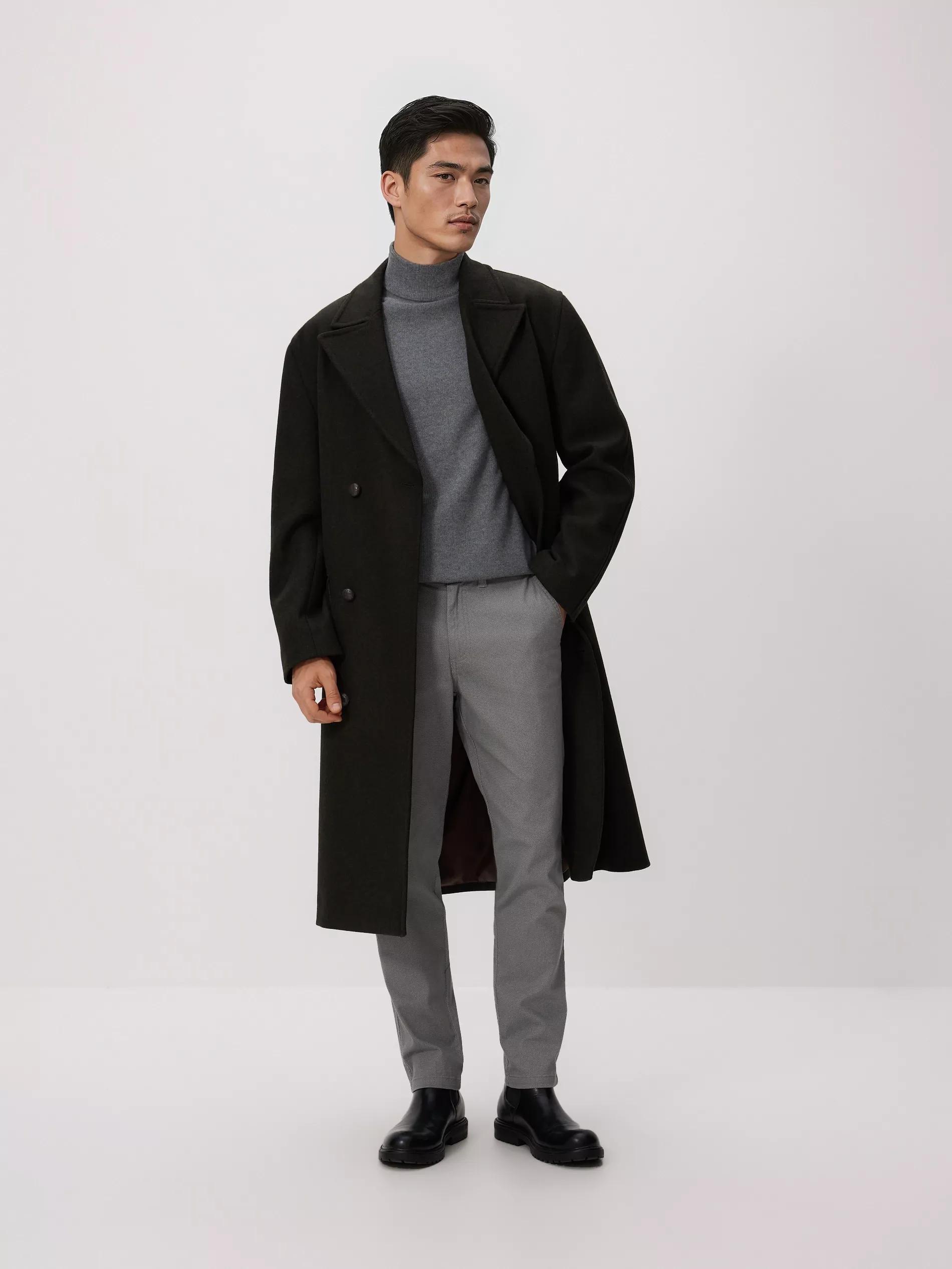 Grey Chino Slim Cotton Rich Trousers, Grey, medium