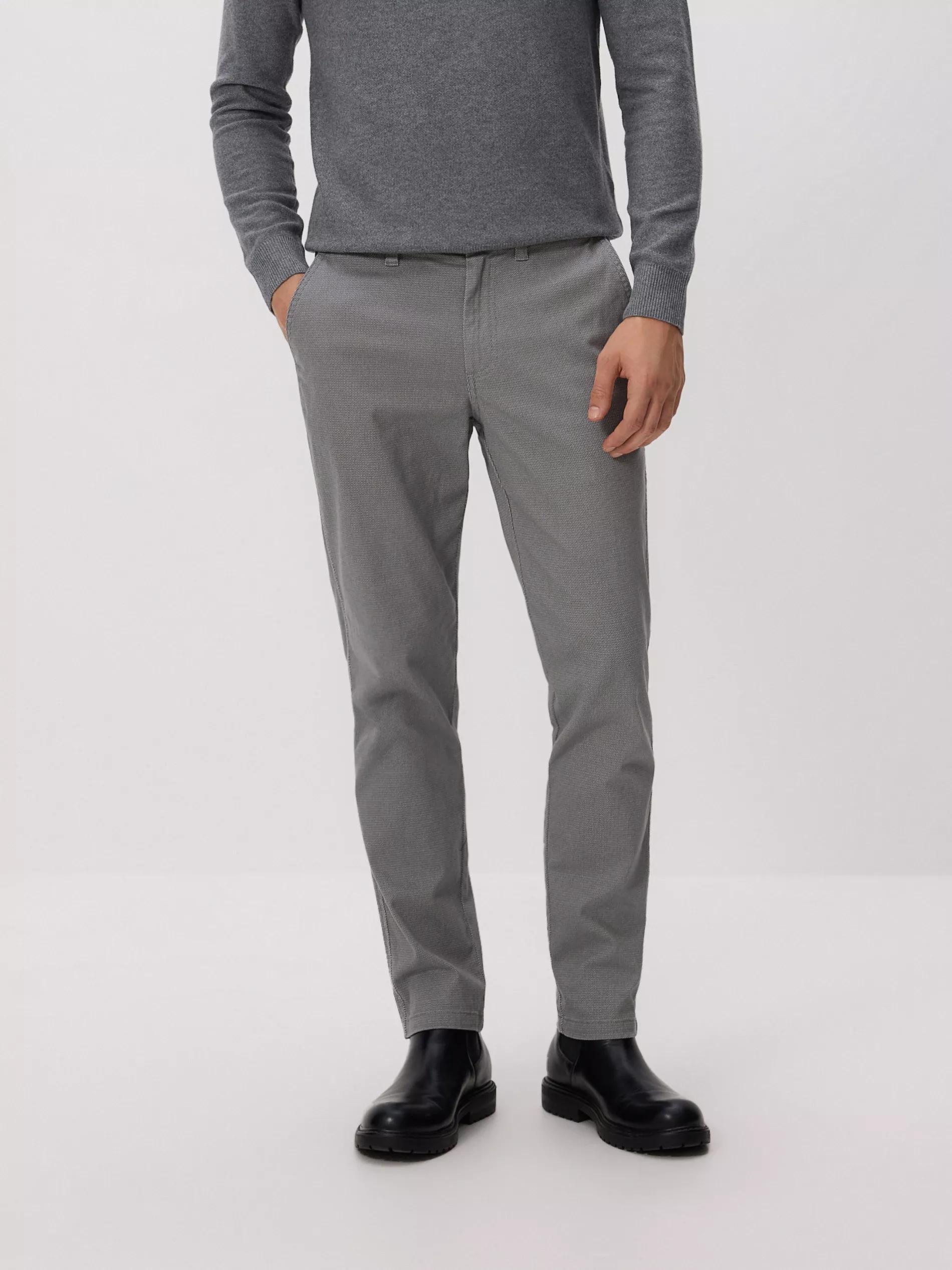 Grey Chino Slim Cotton Rich Trousers, Grey, medium