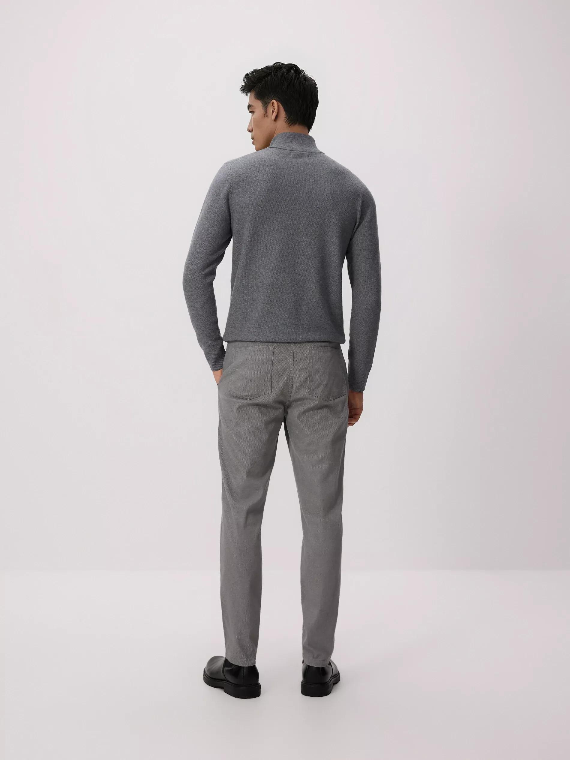 Grey Chino Slim Cotton Rich Trousers, Grey, large image number 2