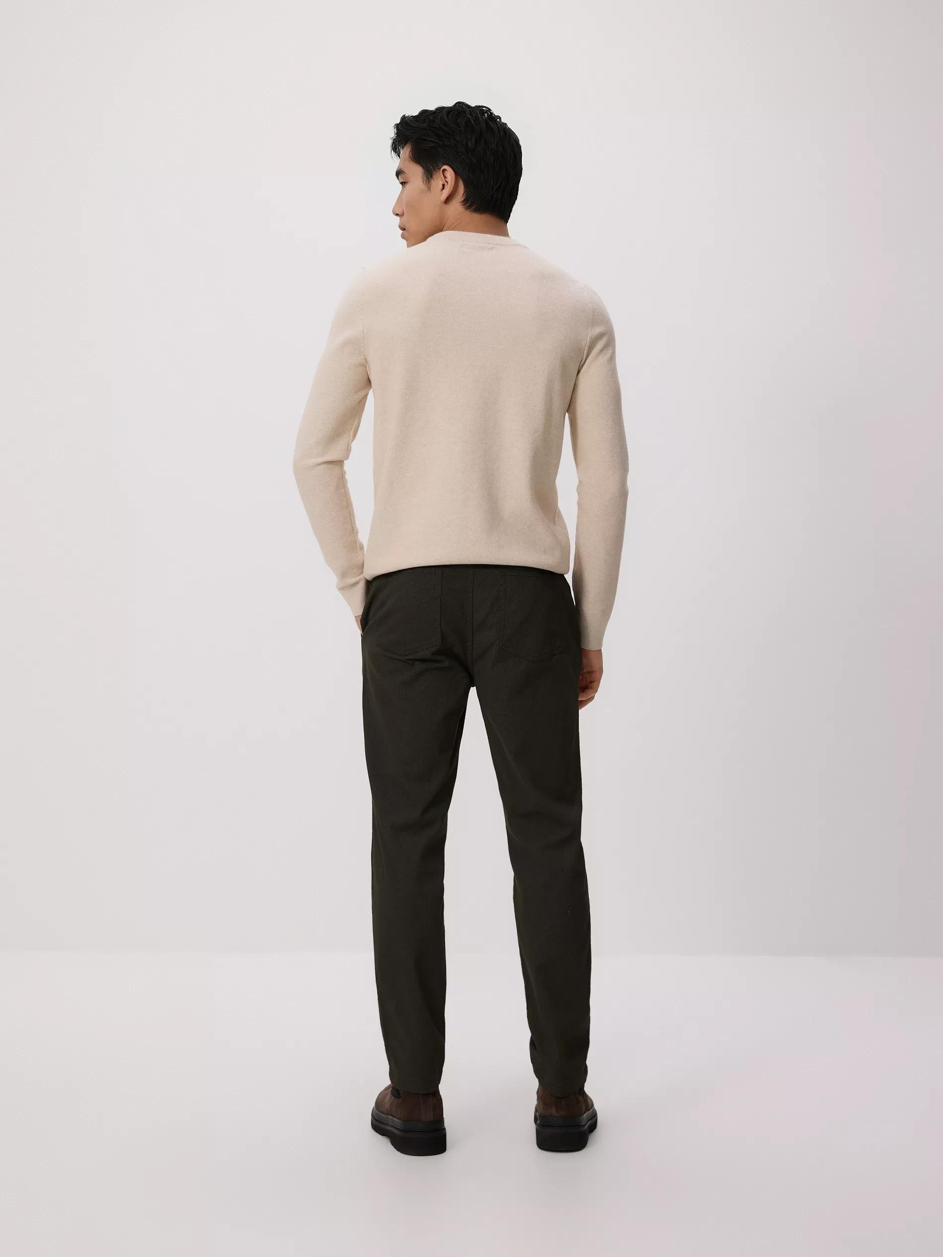 Green Chino Slim Cotton Rich Trousers, Green, large image number 2