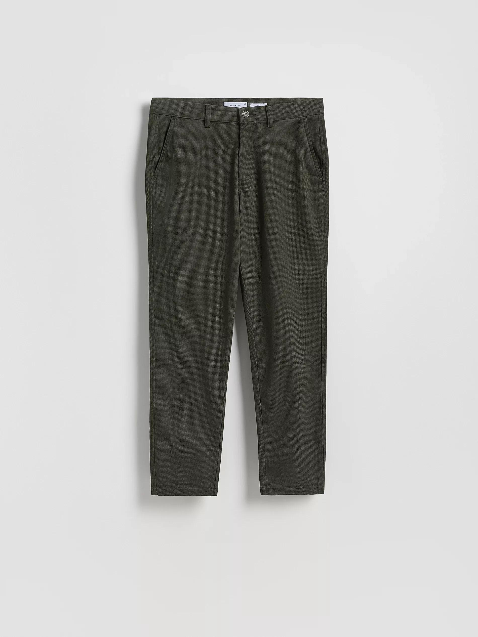 Green Chino Slim Cotton Rich Trousers, Green, large image number 3