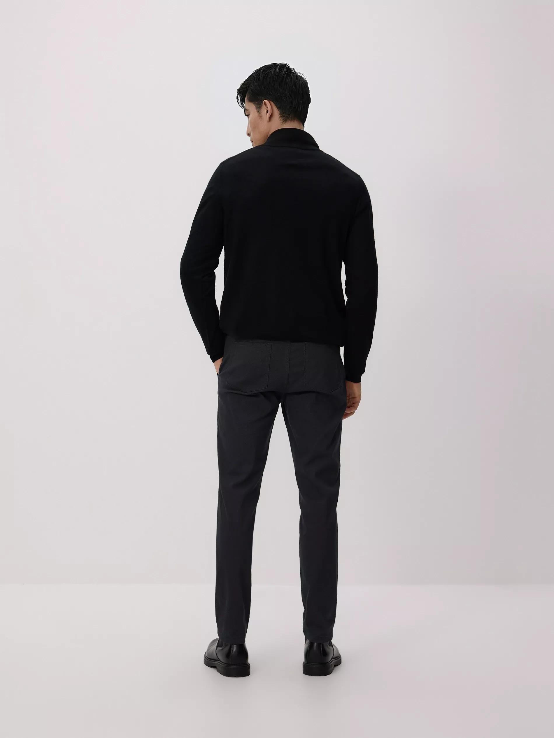 Grey Chino Slim Cotton Rich Trousers, Grey, medium