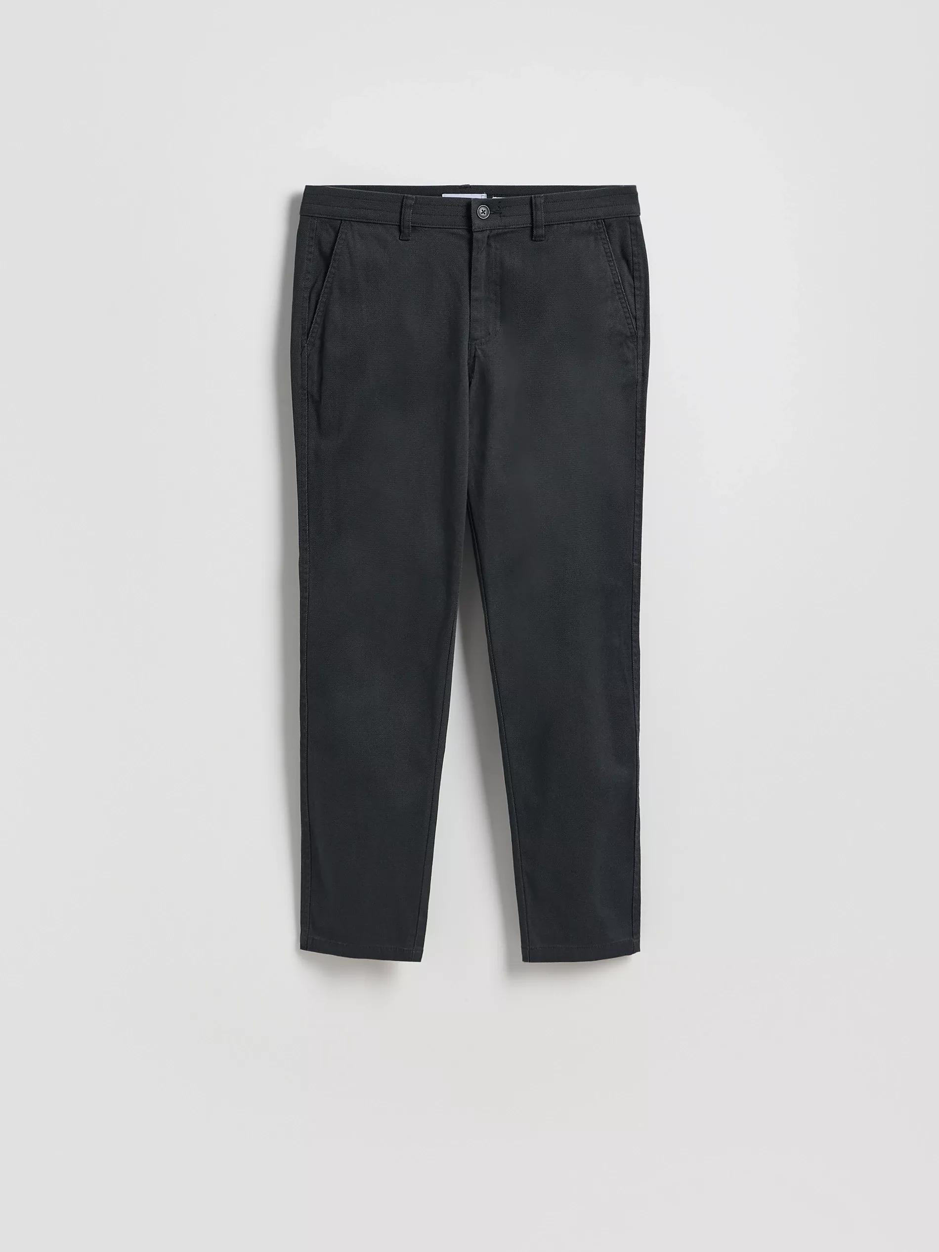 Grey Chino Slim Cotton Rich Trousers, Grey, large image number 3