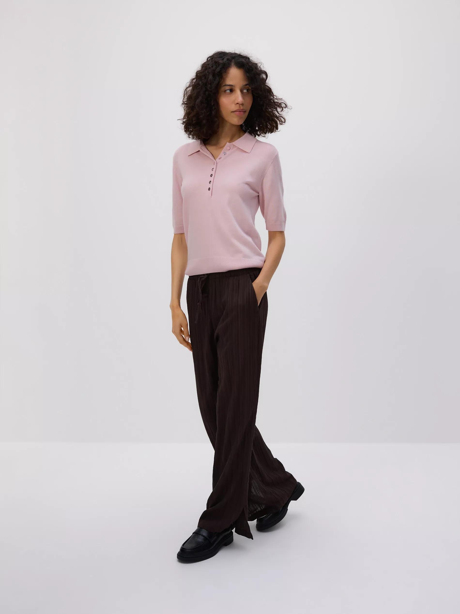 Brown Structural Fabric Trousers, , large image number 1