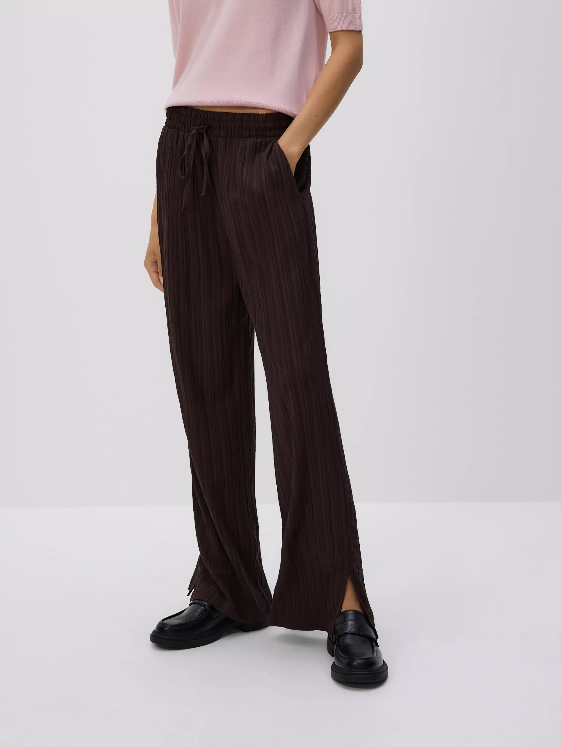 Brown Structural Fabric Trousers, , large image number 2