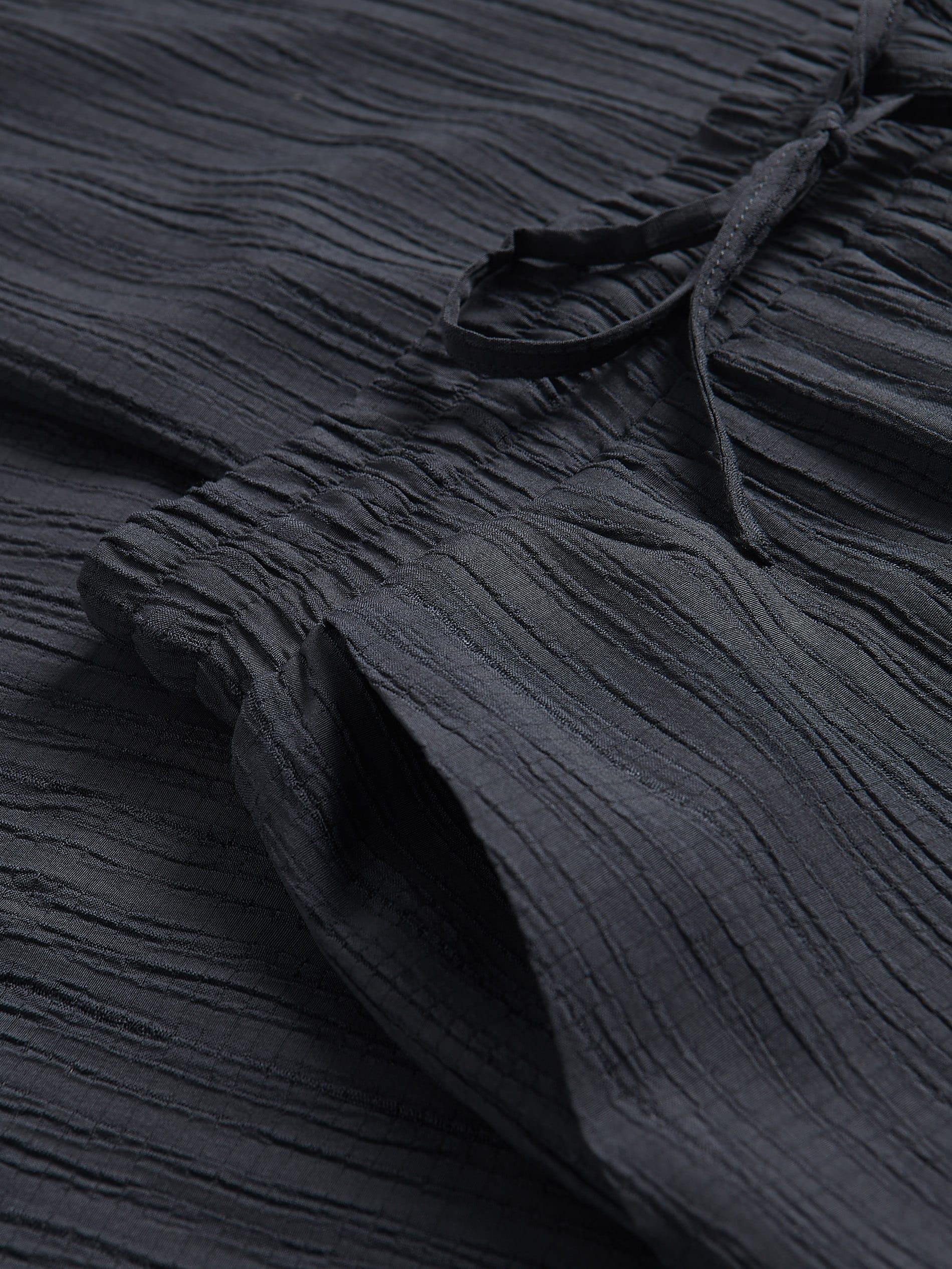 DARK GREY Structural fabric trousers, Grey, large image number 5