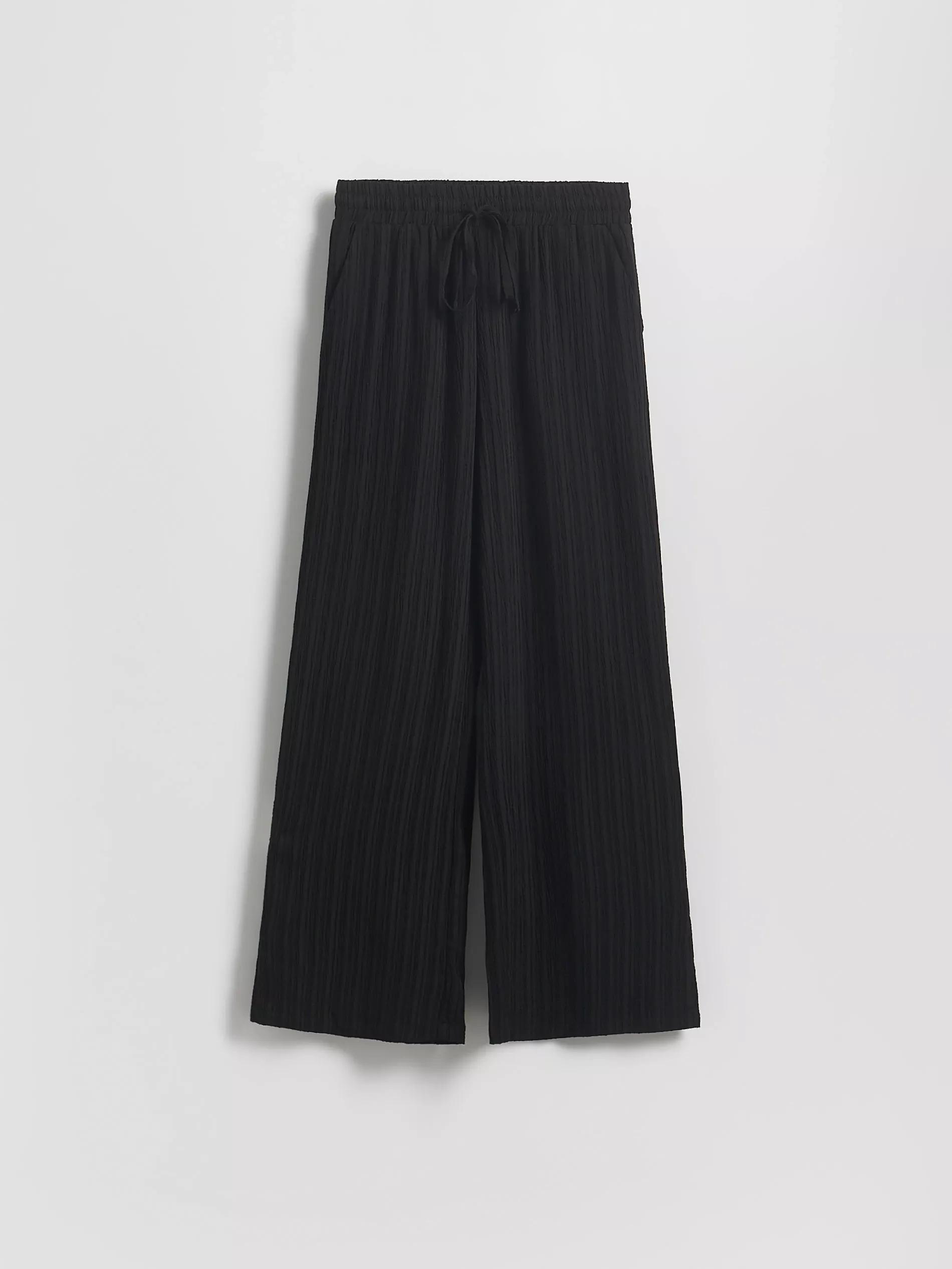 Black Structural Fabric Trousers, , large image number 0