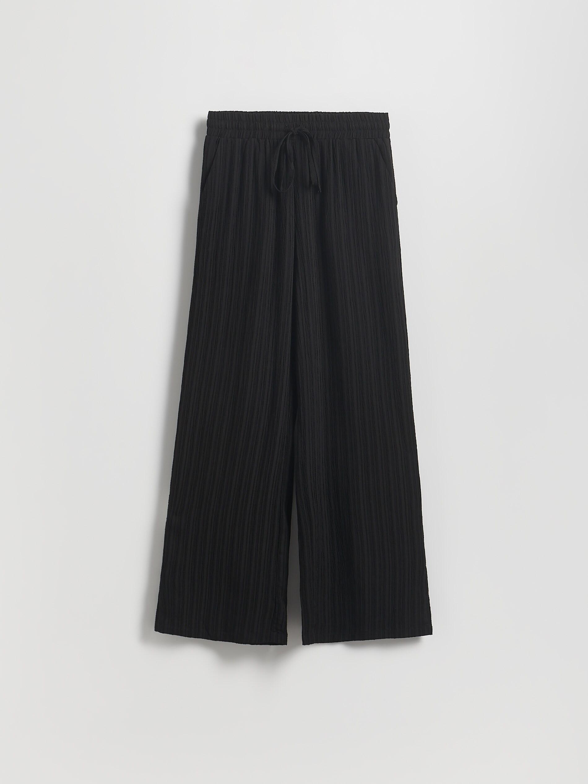 Black Structural Fabric Trousers, Black, large image number 4