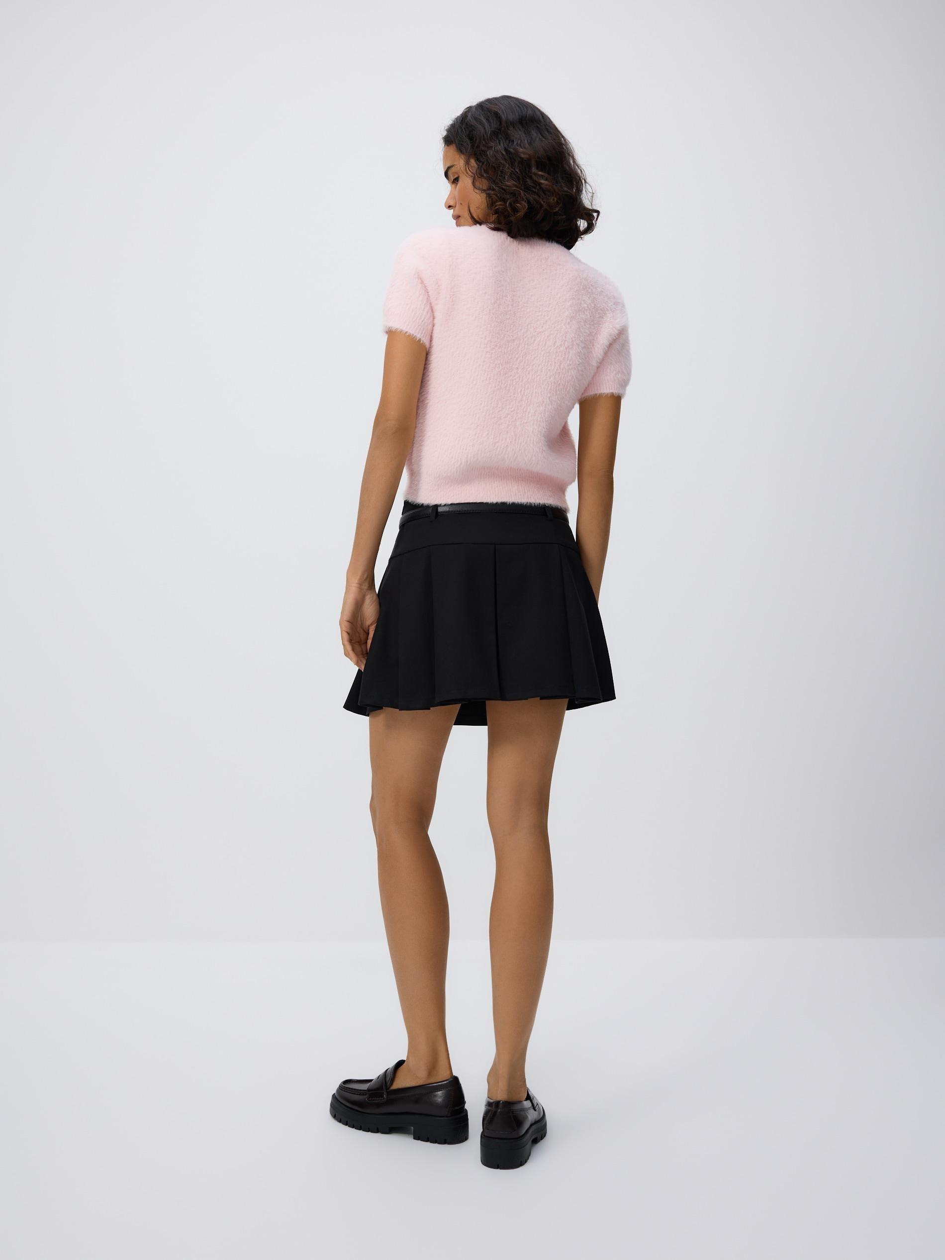 Black Skort With Belt, Black, large image number 3