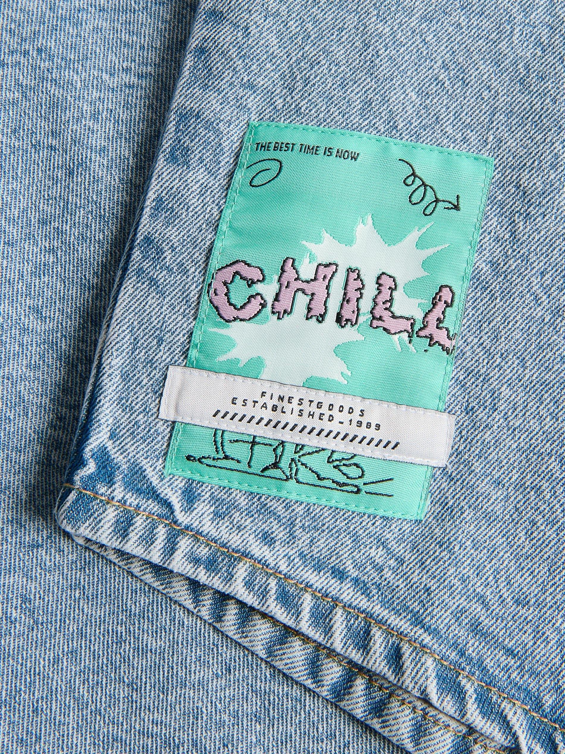 Blue Jeans Hooded Denim Shirt, Blue, large image number 4