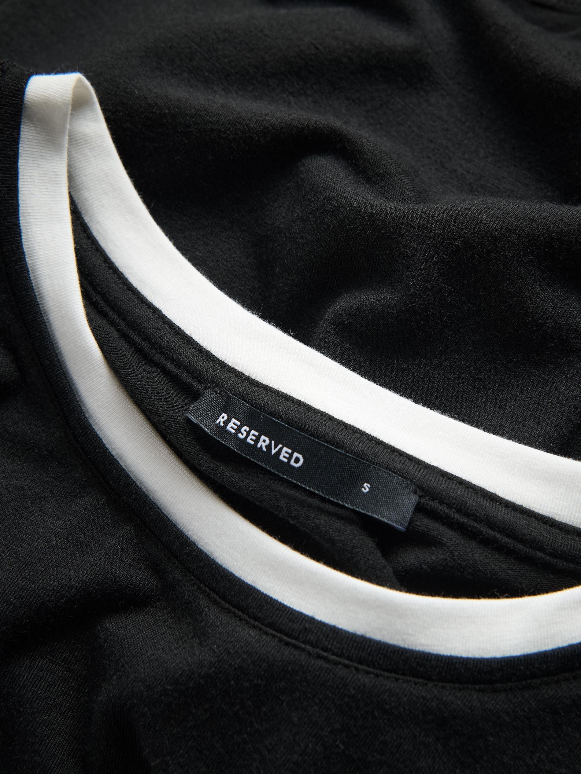 Black Longsleeve With Contrasting Trim, Black, large image number 3