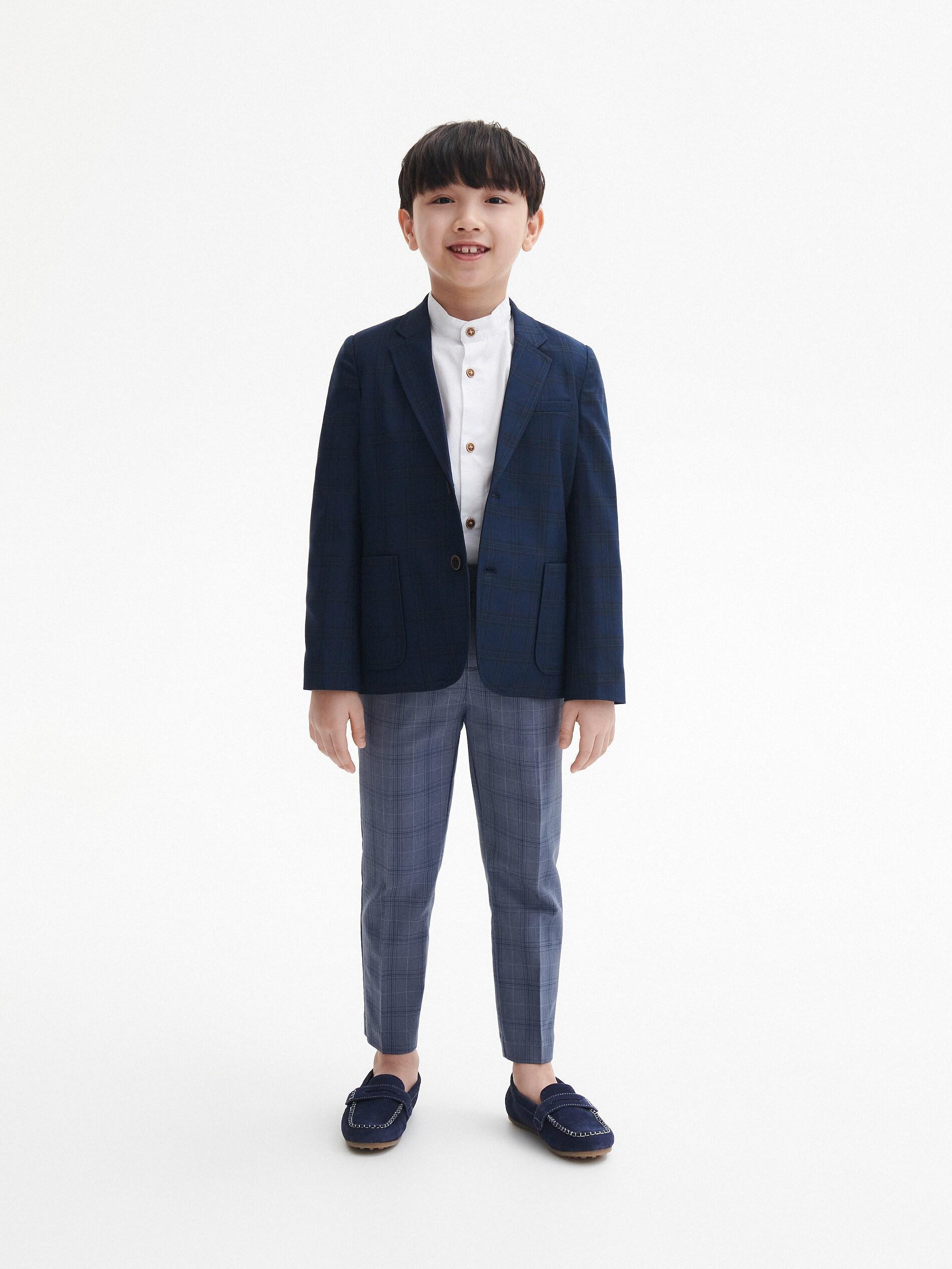 Navy Elegant Slim Fit Blazer, Kids Boys, , large image number 2