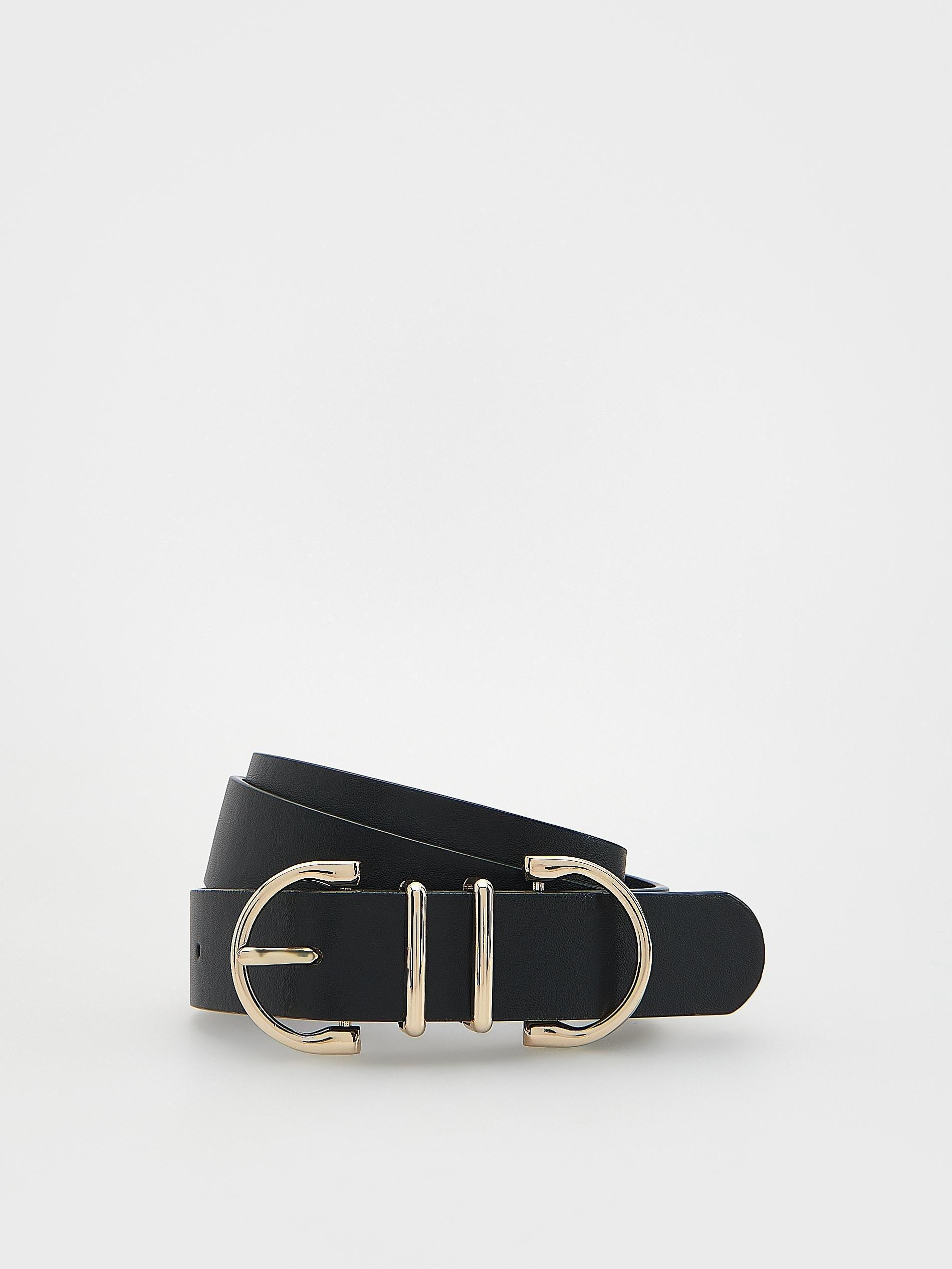 Reserved - Black Faux Leather Belt