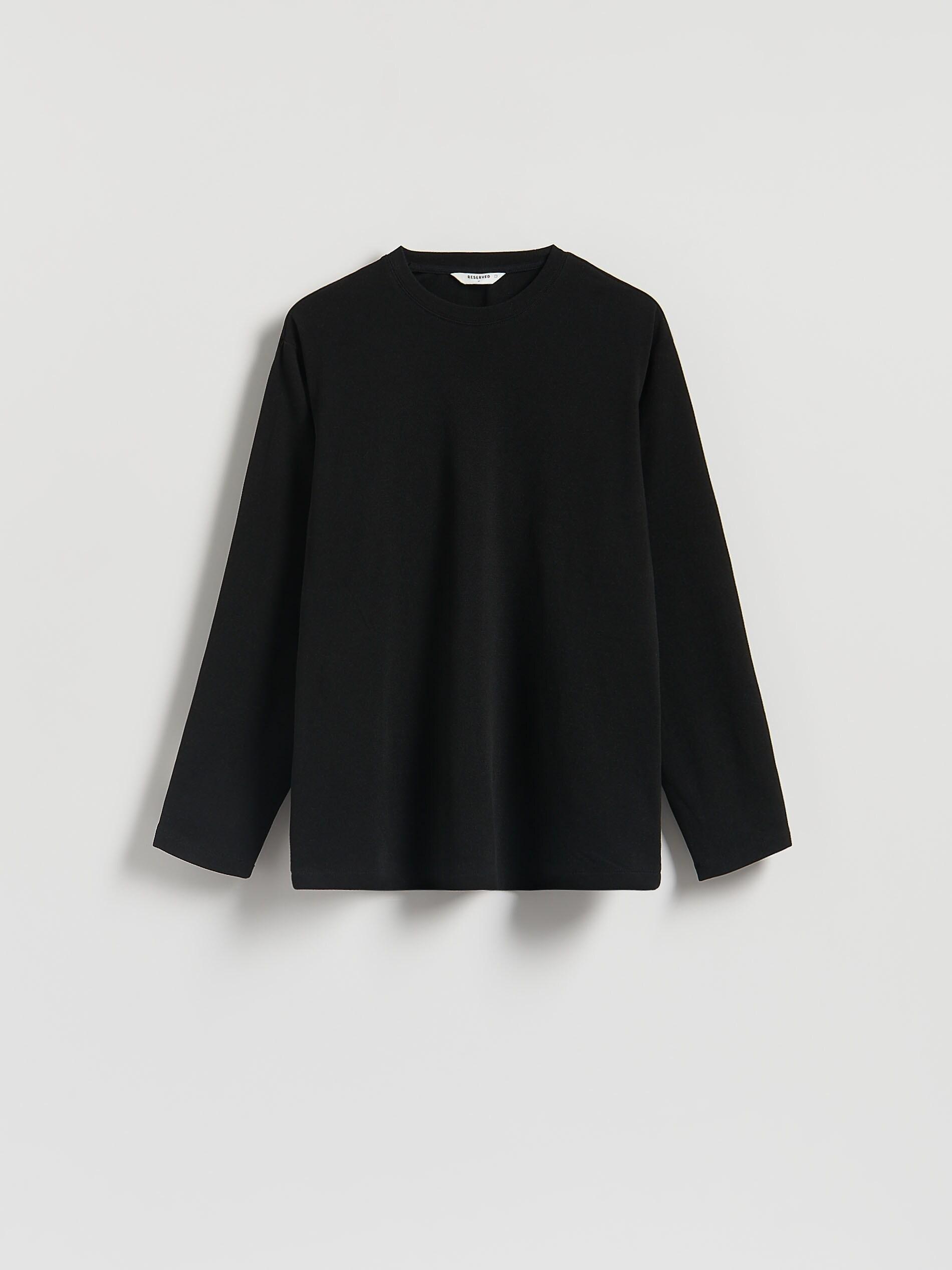 Black Regular Fit Long Sleeve T-Shirt, Black, large image number 4