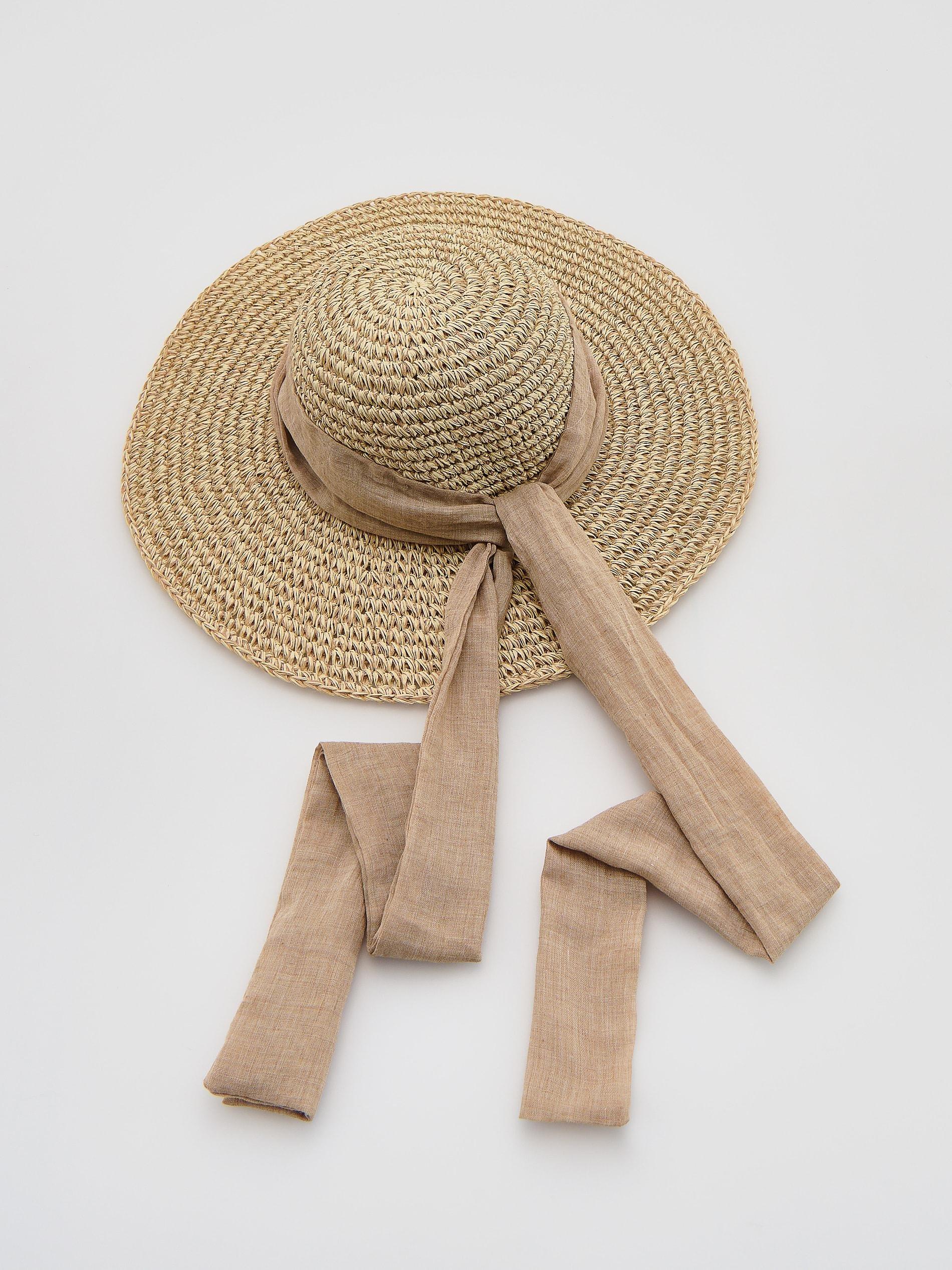 Cream Hat With Strap, Ivory, large image number 5