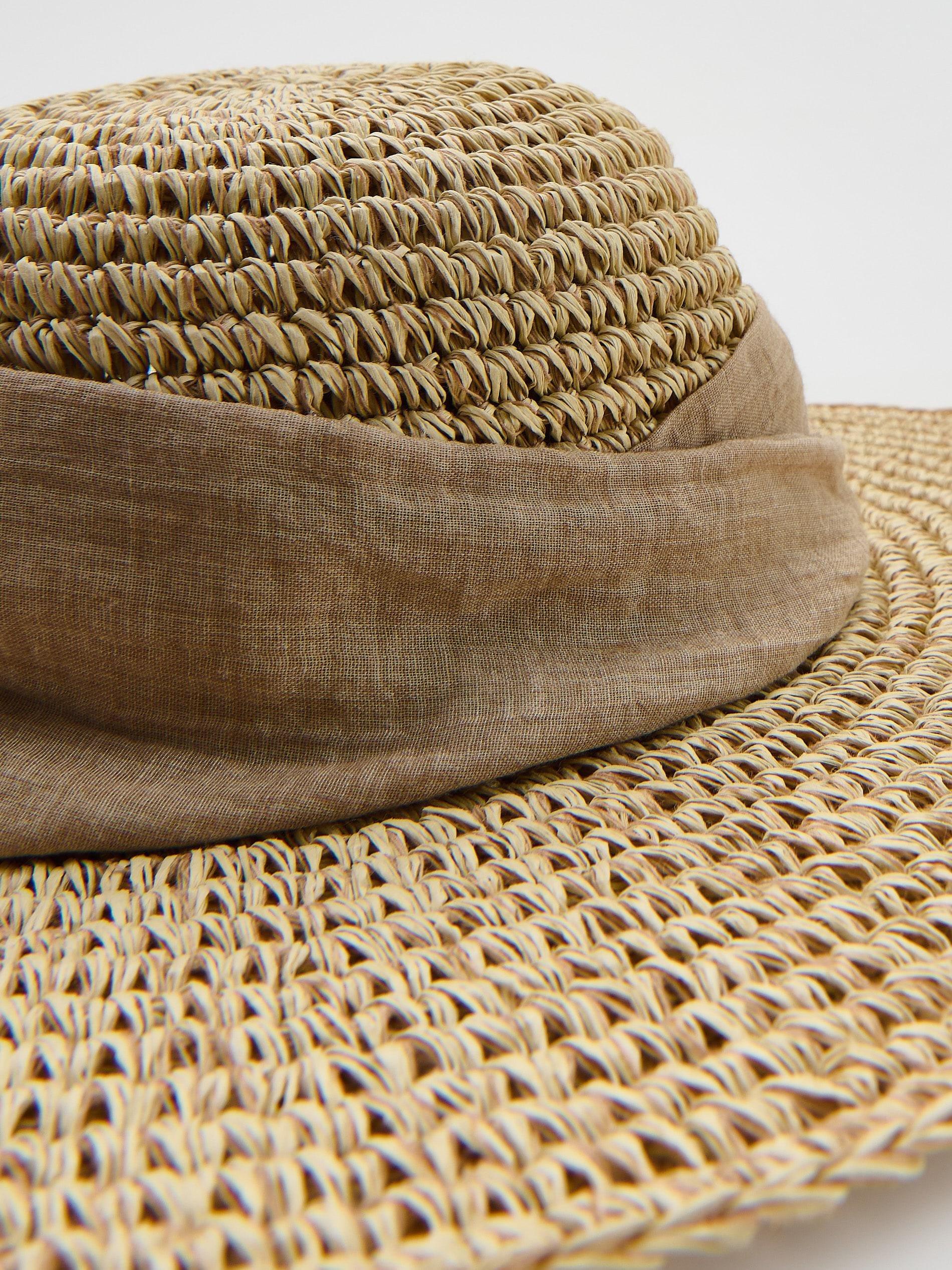 Cream Hat With Strap, Ivory, large image number 6