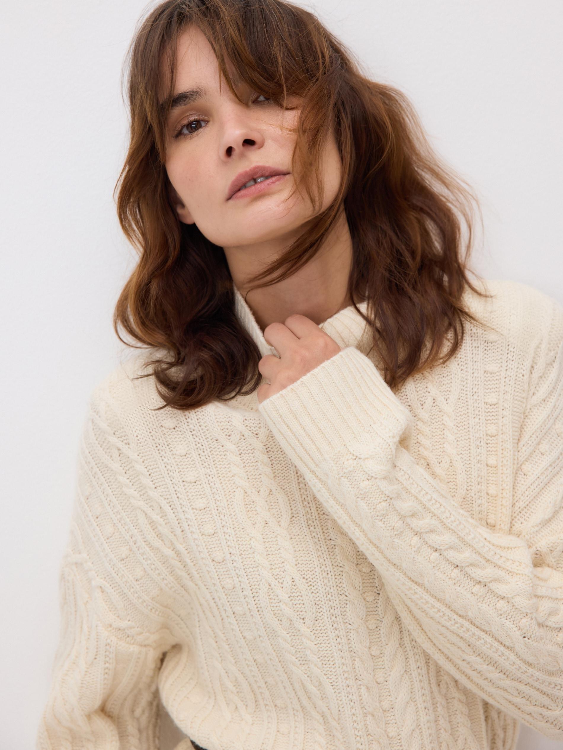 CREAM Wool blend dress, Ivory, medium