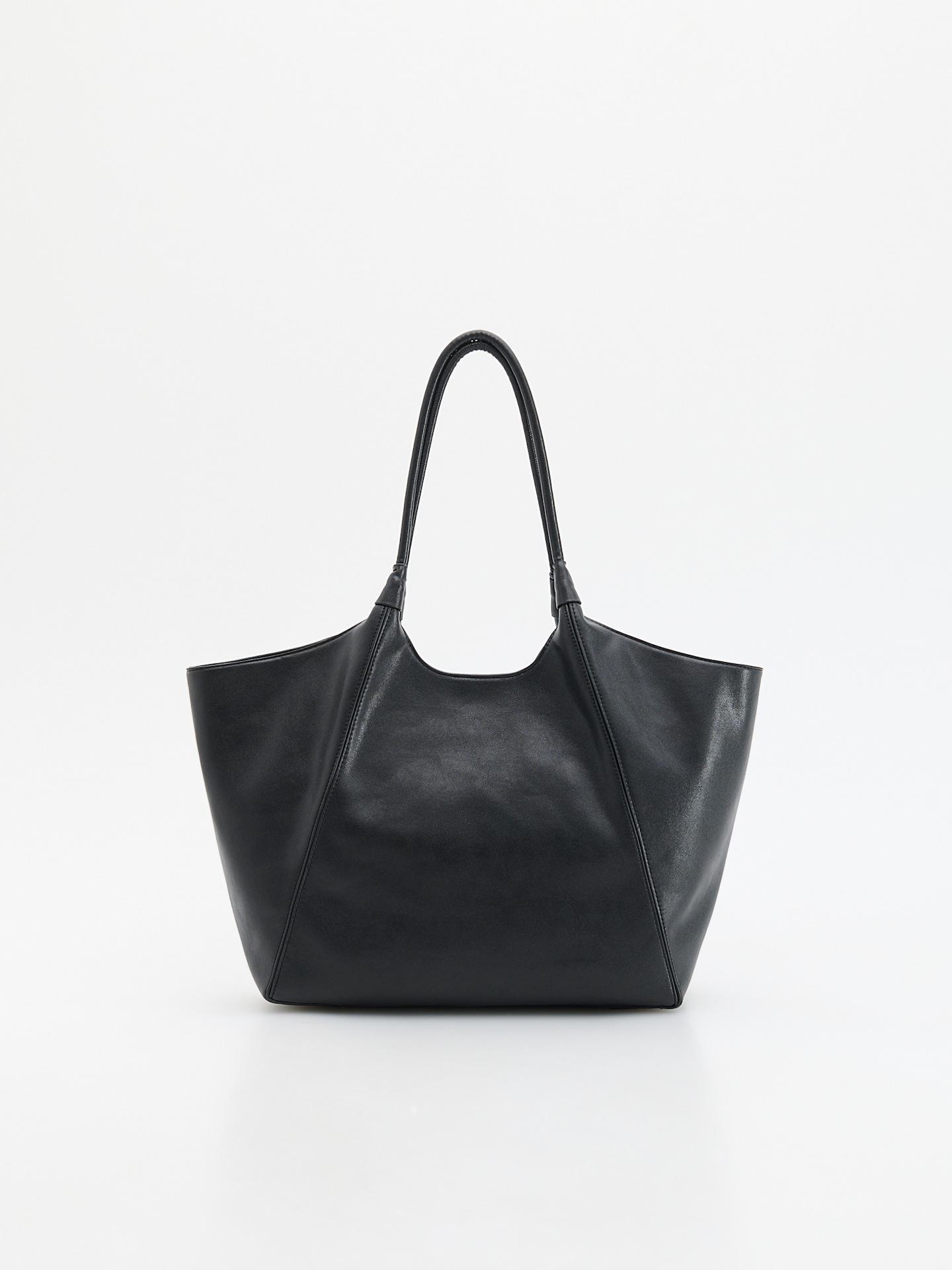 Black Shopper Bag, Black, medium