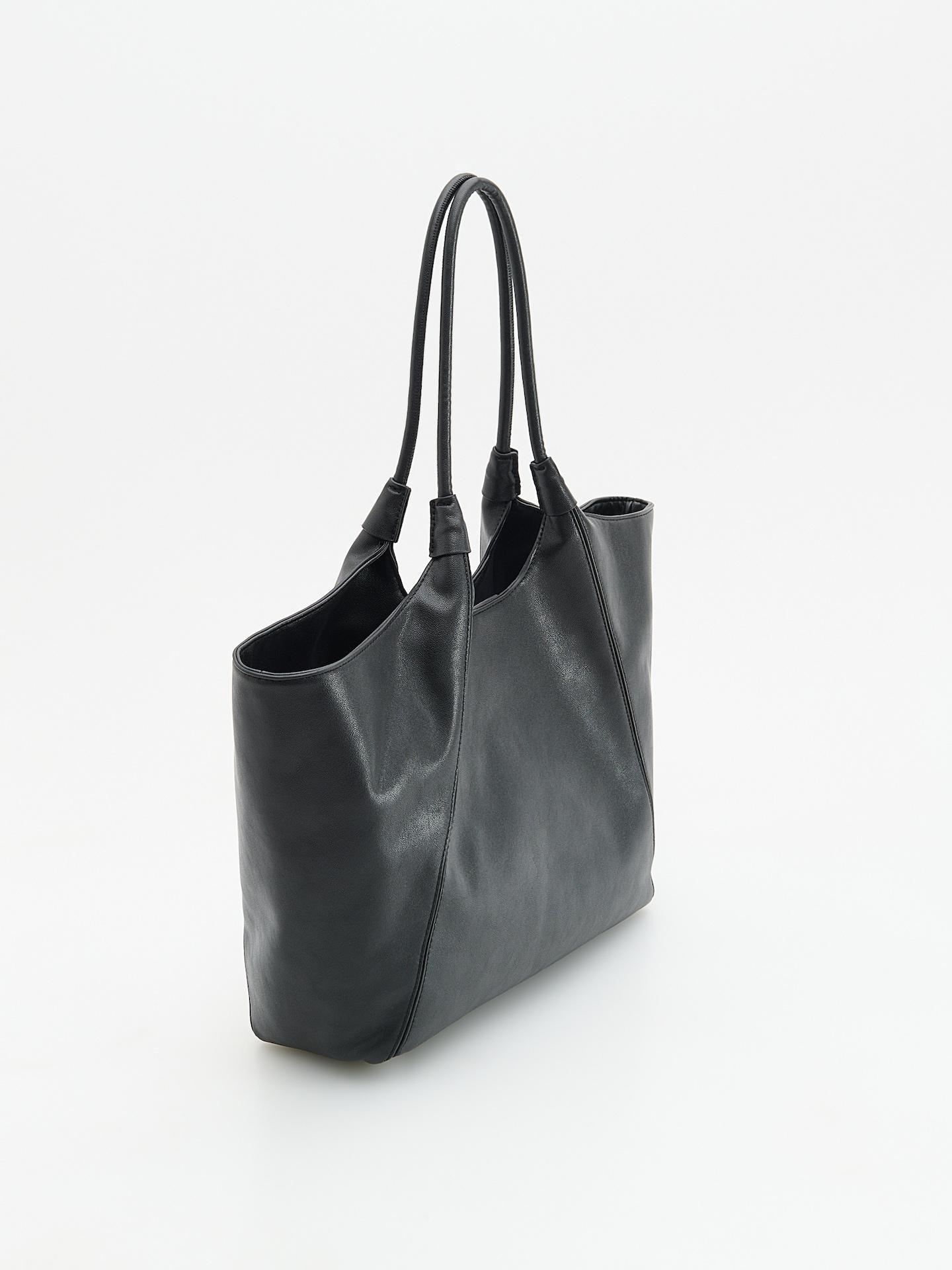 Black Shopper Bag, Black, medium