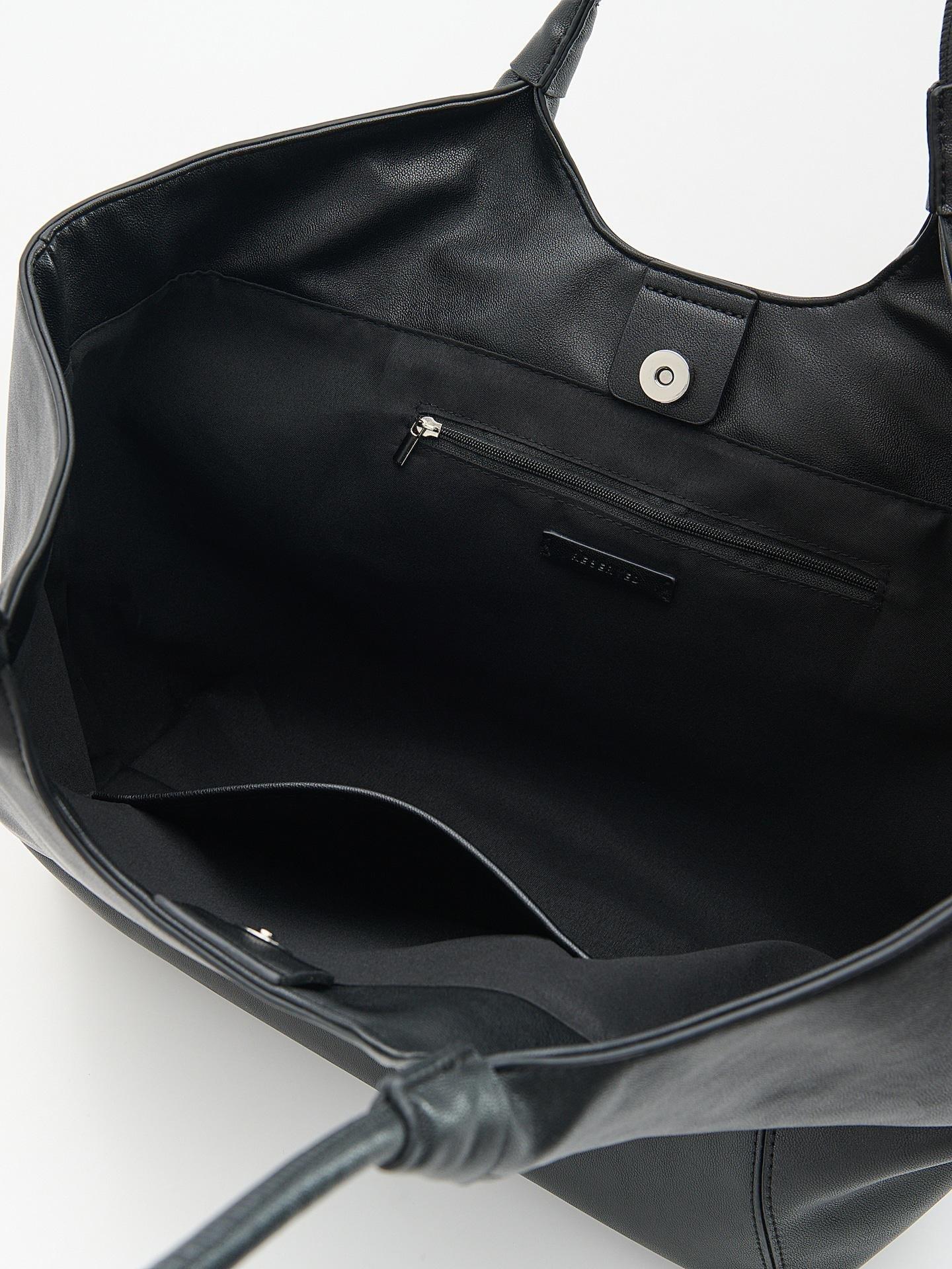 Black Shopper Bag, Black, large image number 3